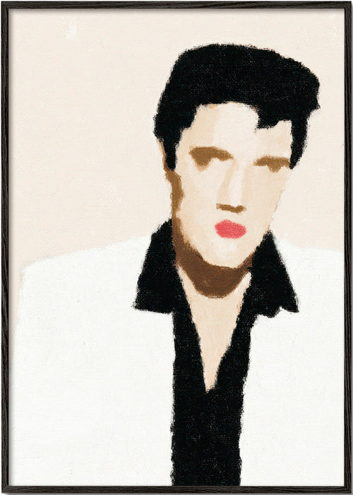 Ilustracja portret minimalistyczny z ikonicznym wyrazem – Black Frame