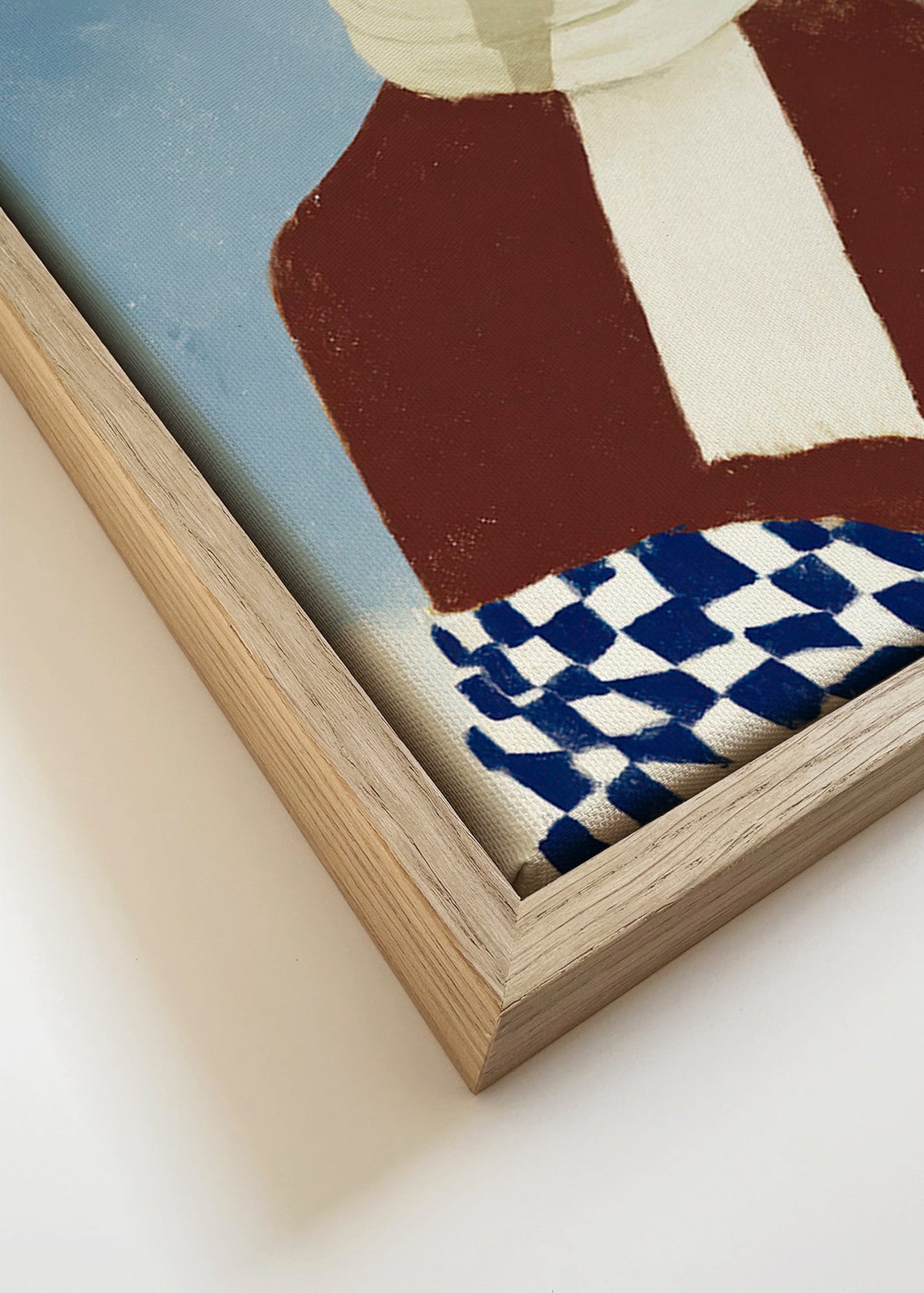 Plakat pies w zimowym szalu – Canvas detail