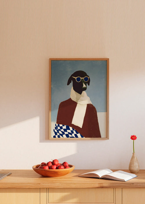 Plakat pies w zimowym szalu – Product2