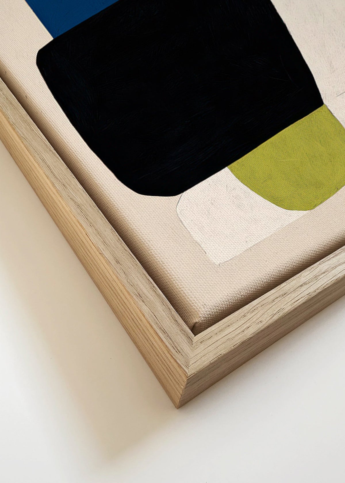 Sztuka abstrakcyjna z nakładającymi się blokami koloru – Canvas detail