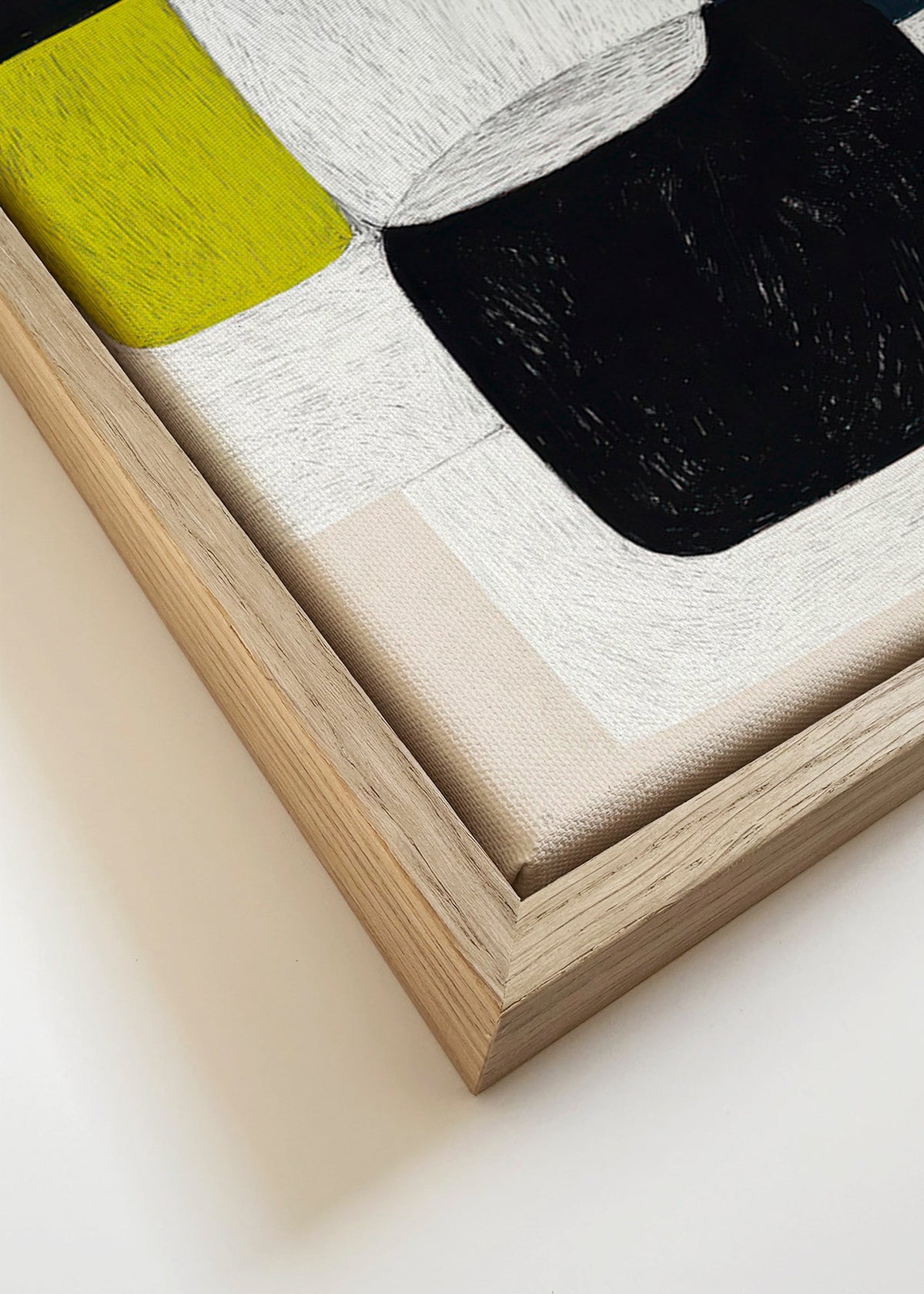 Plakat geometryczny z kolorowymi blokami – Canvas detail