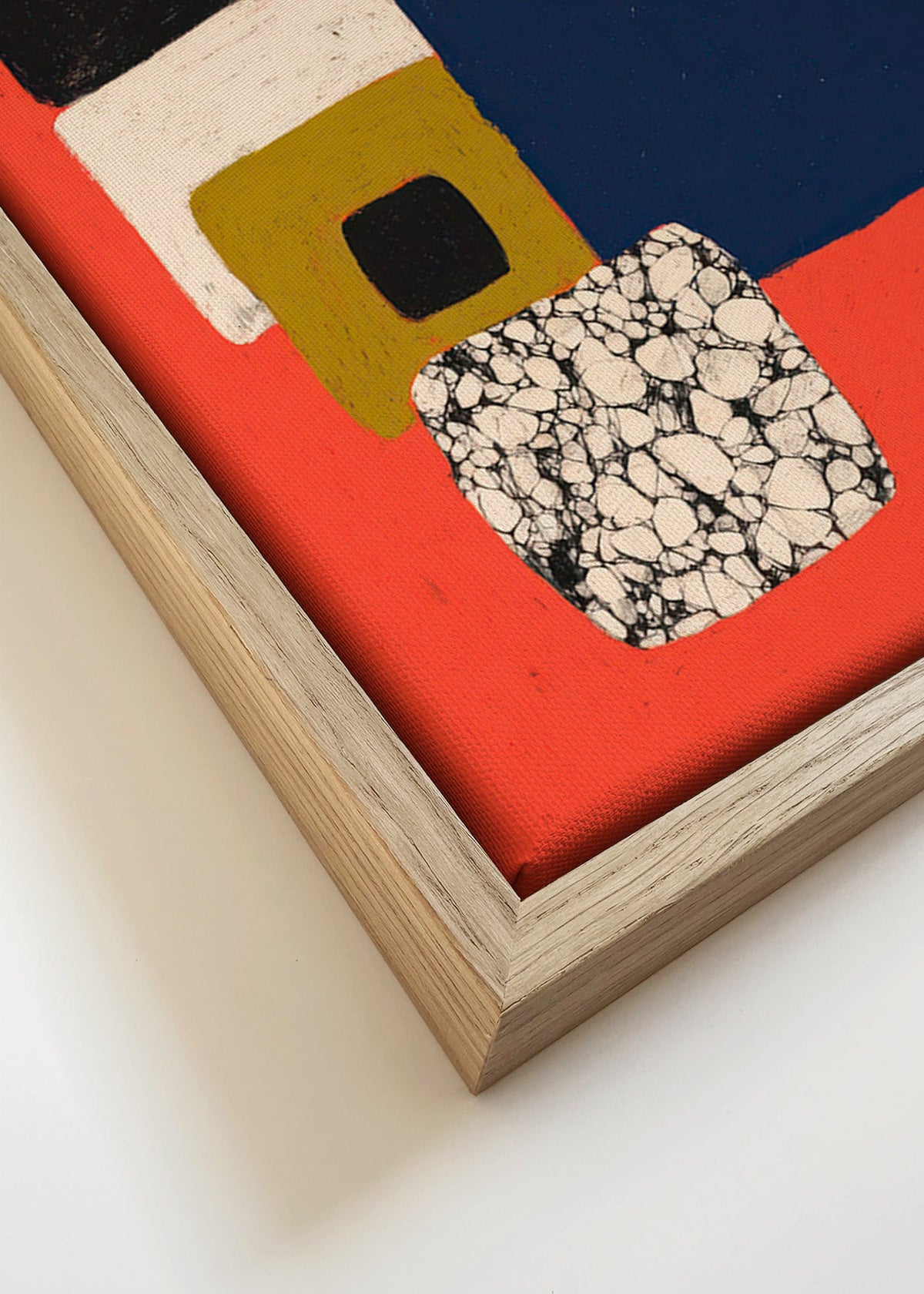 Plakat geometryczny czerwono-niebieski – Canvas detail