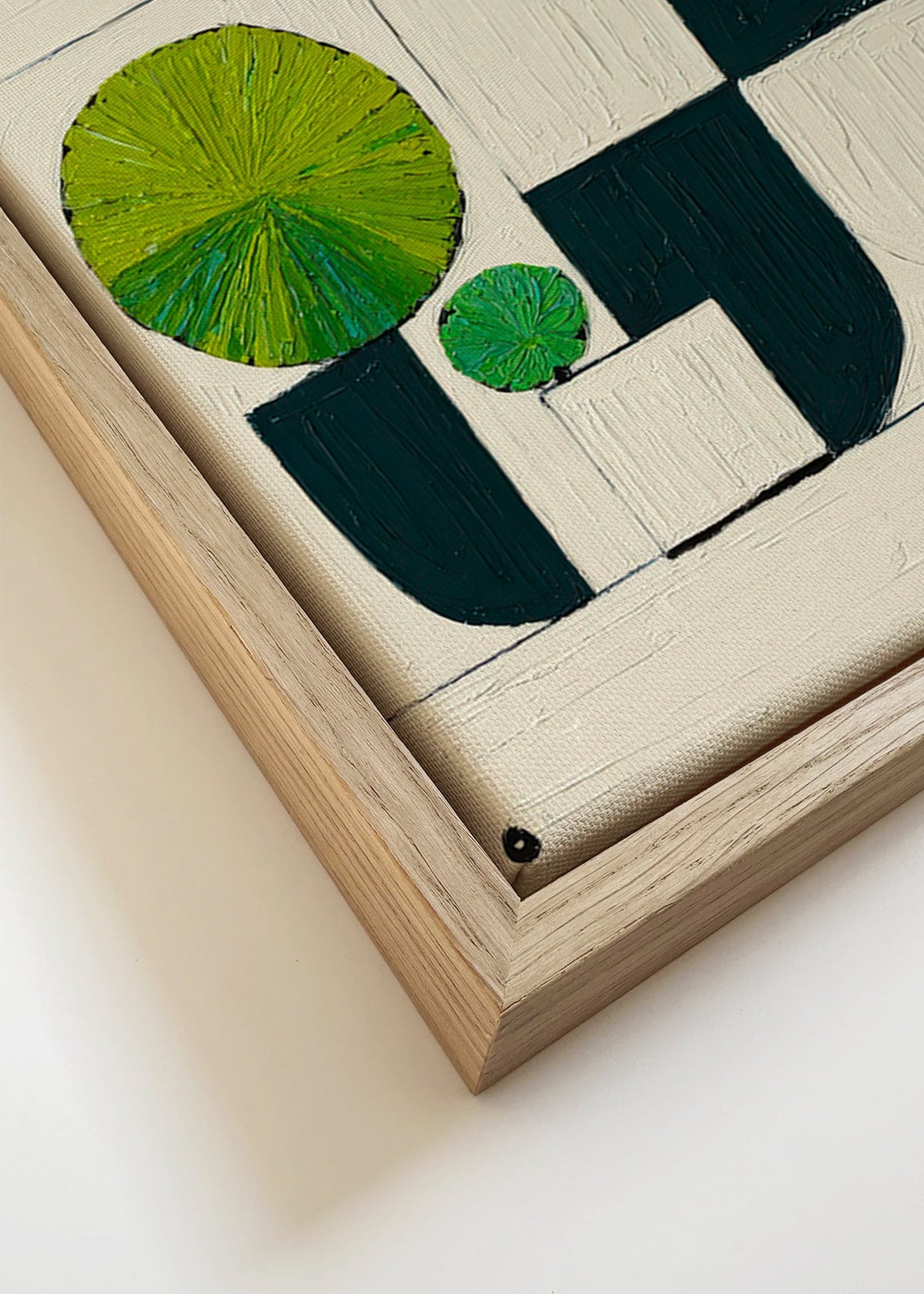 Plakat botaniczny z geometrycznymi liśćmi – Canvas detail