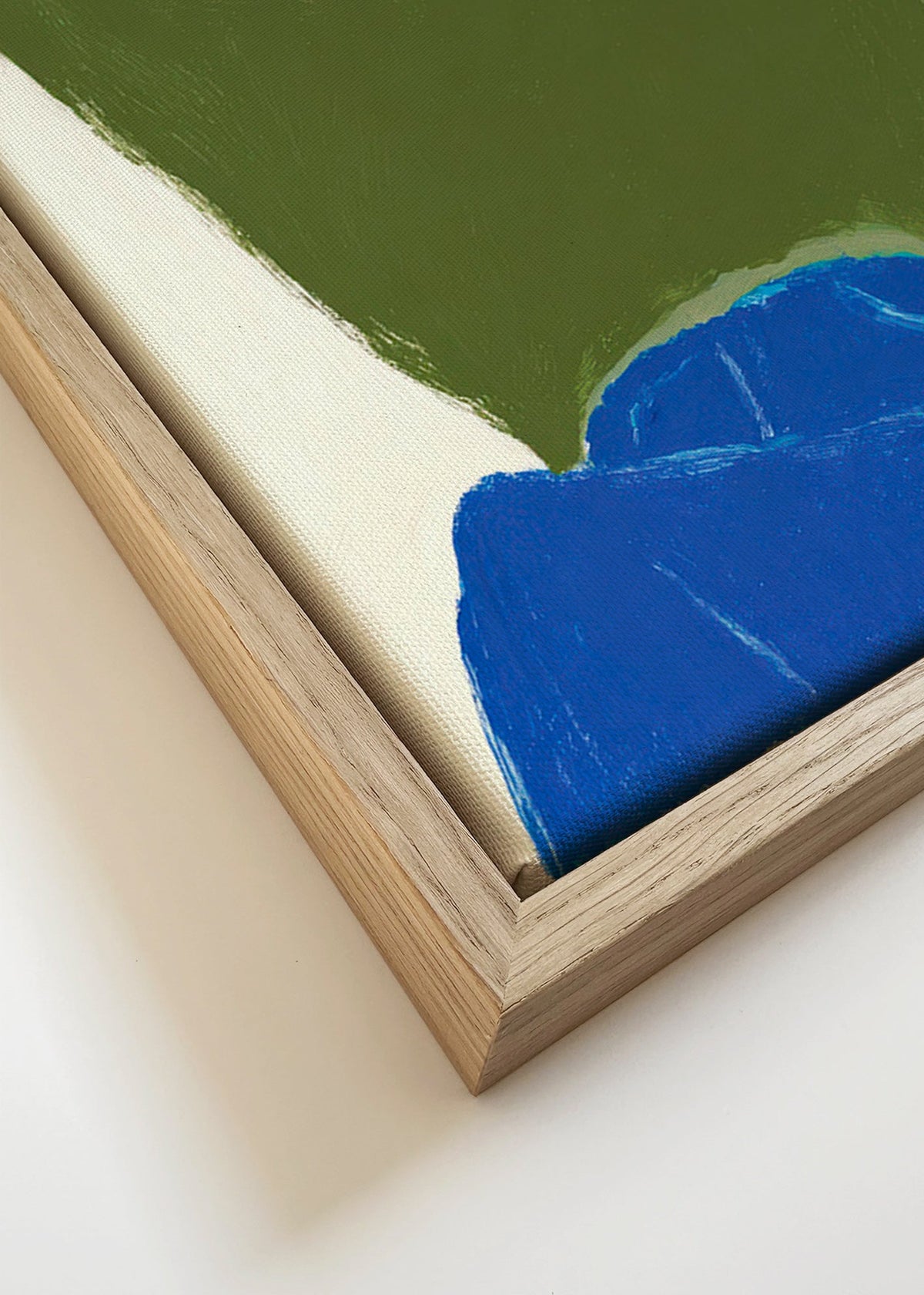 Ilustracja leżącej postaci w zielonym swetrze – Canvas detail