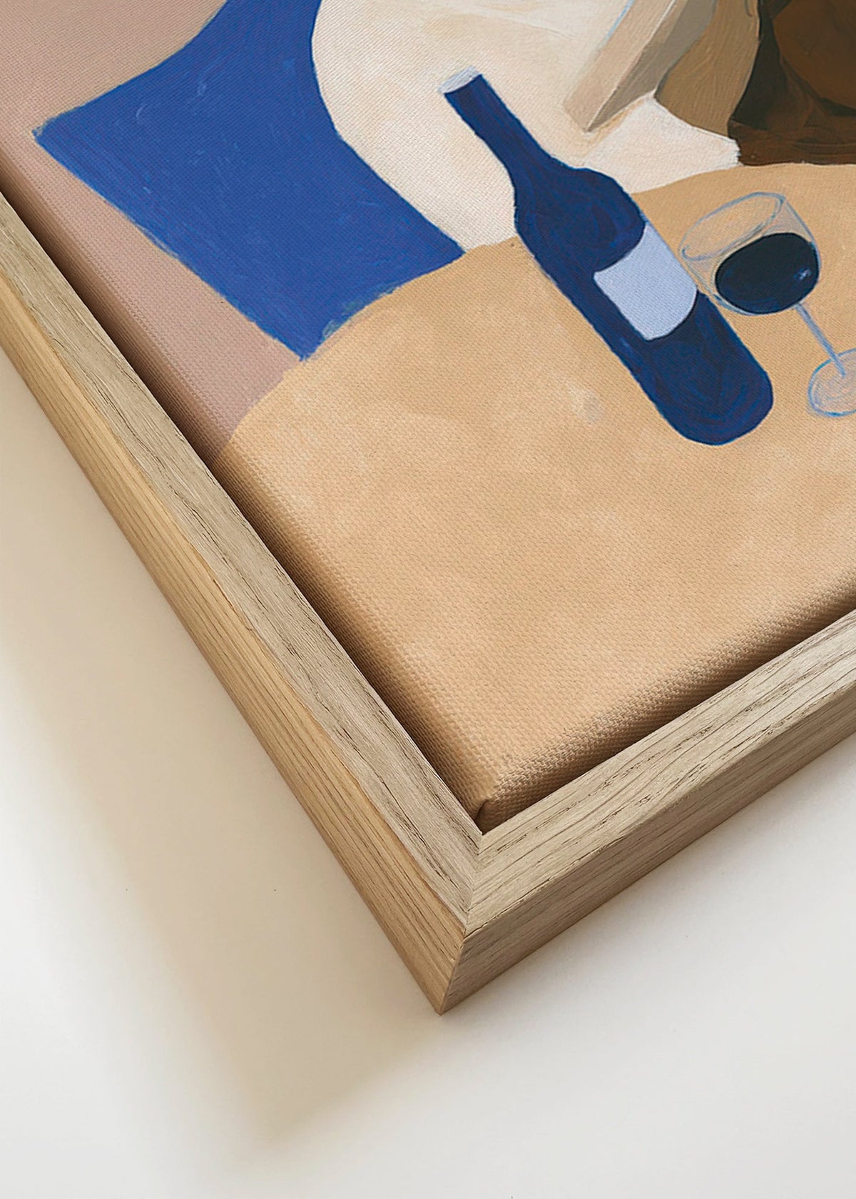 Sztuka do kuchni: czytelniczka z kieliszkiem wina – Canvas detail