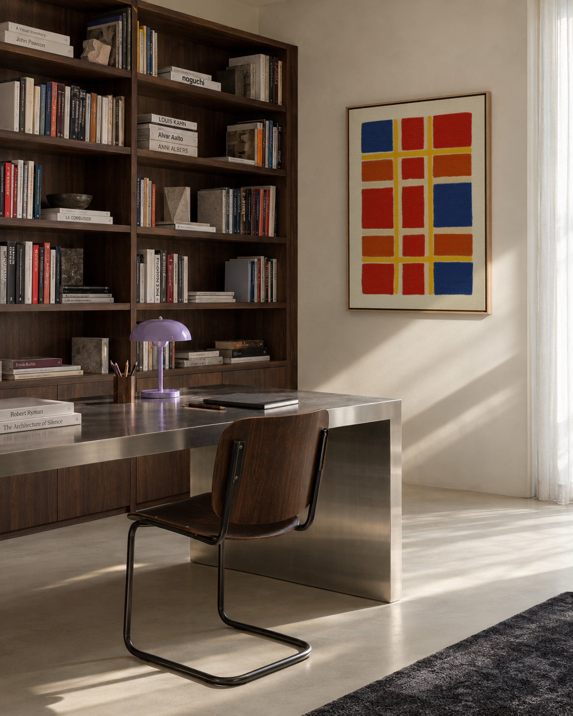 Color Grid No. 02 - Framed canvas in an interior