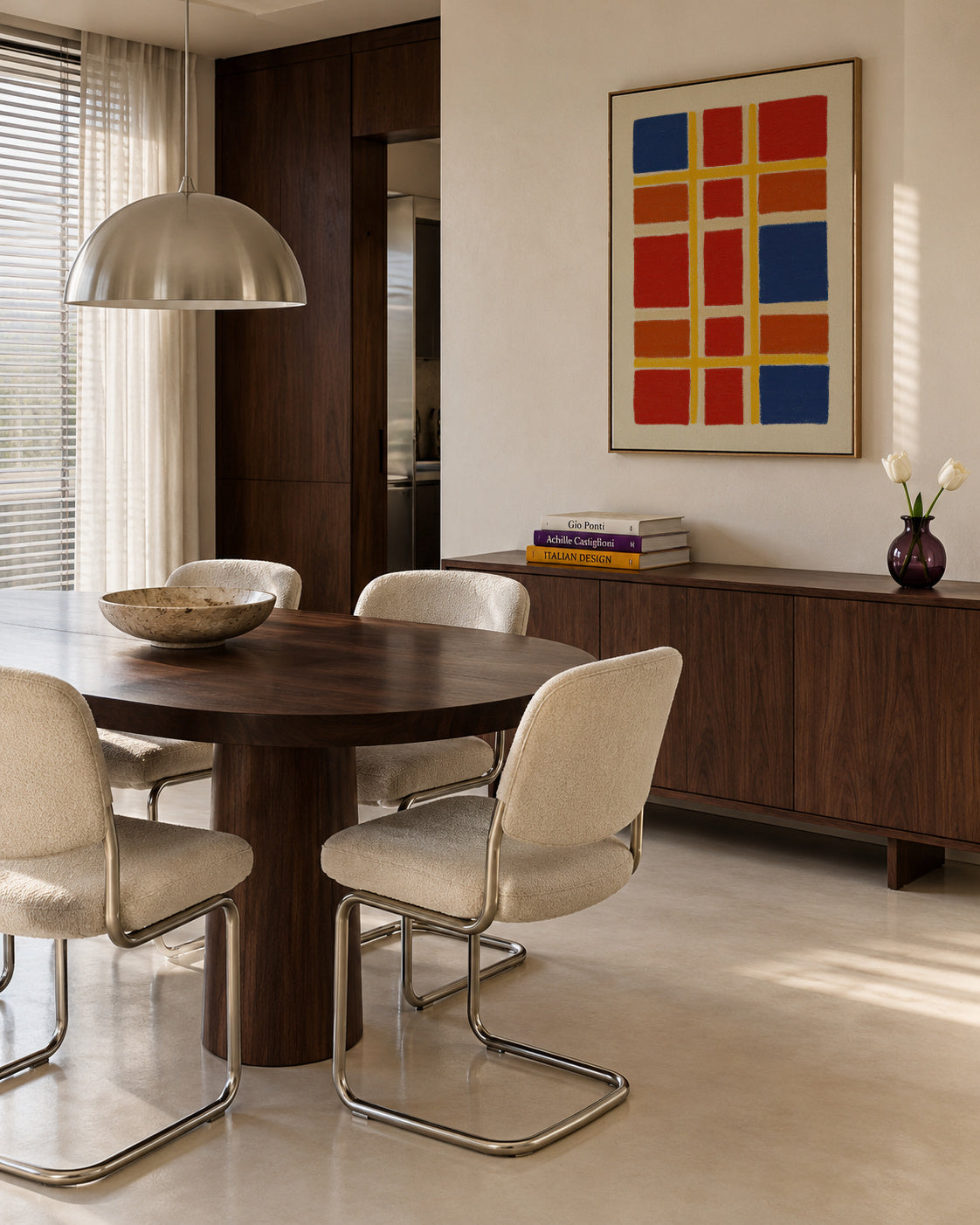 Color Grid No. 02 - Framed canvas in an interior
