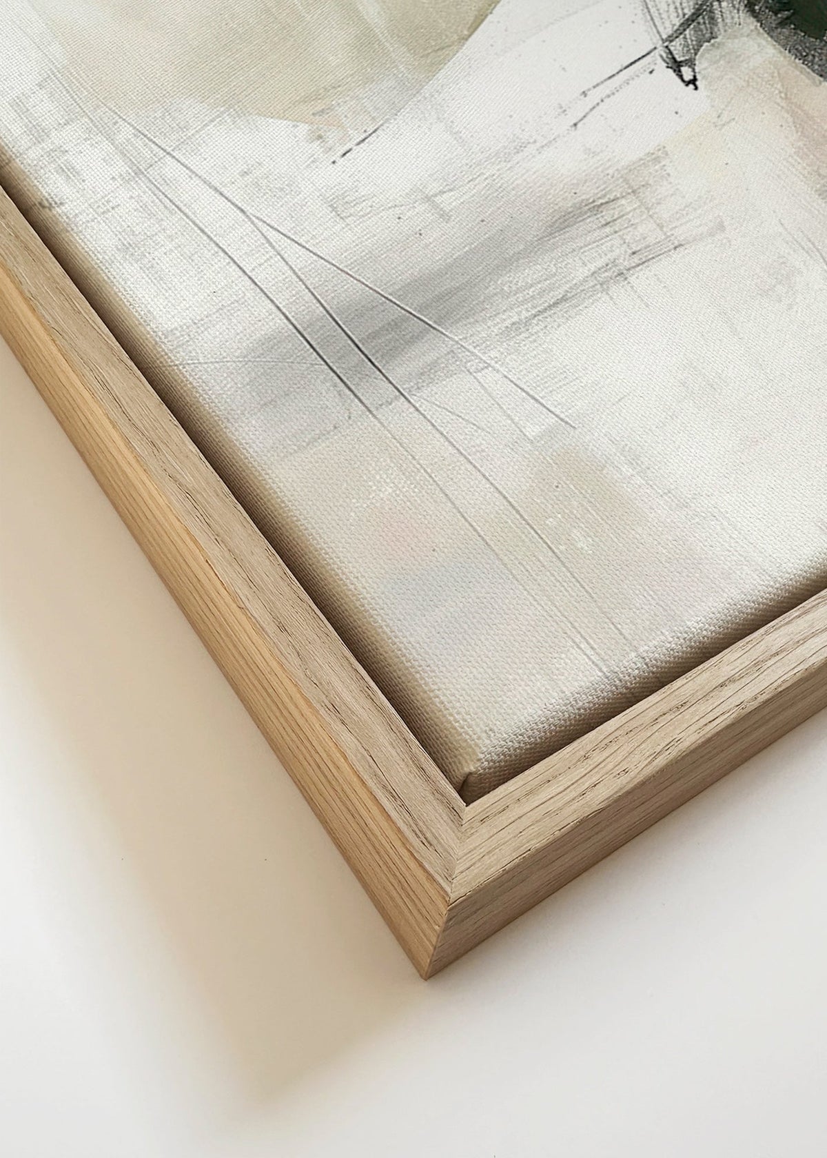 Obraz abstrakcyjny minimalistyczny zielony blok – Canvas detail