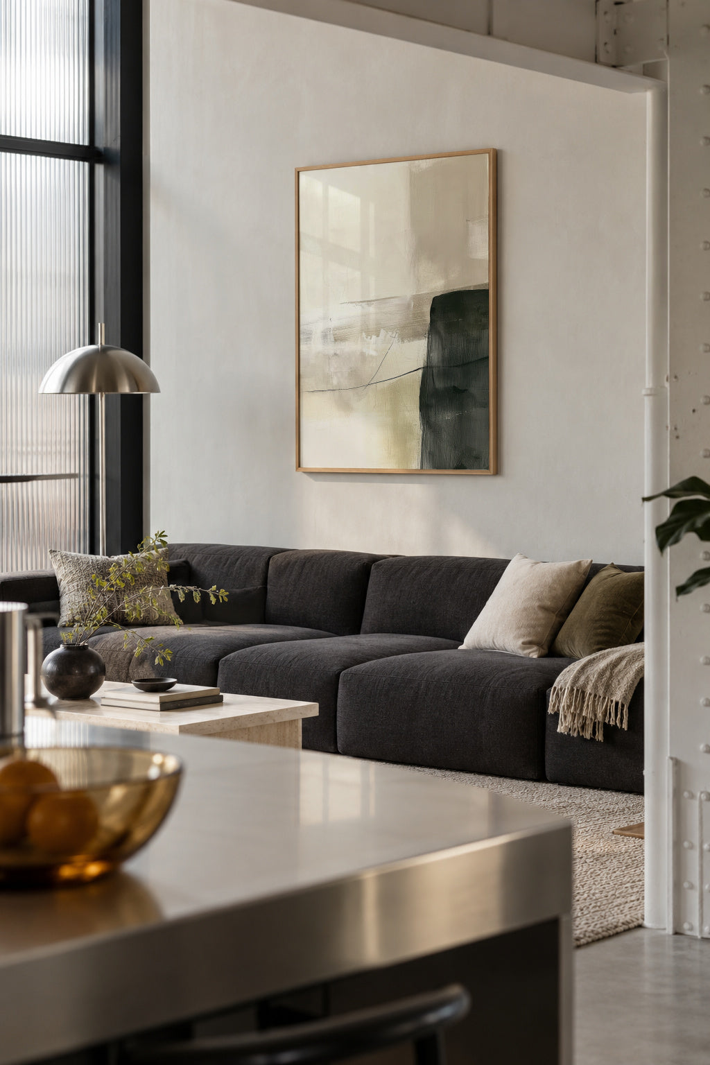 Layers of Silence - Framed poster in an interior