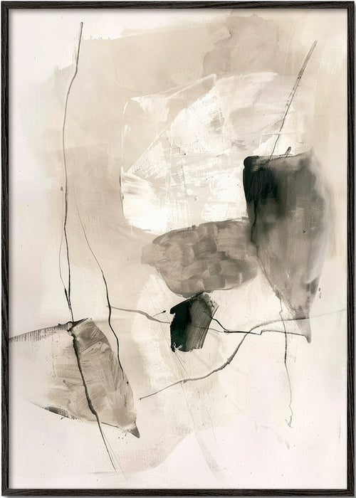 Abstrakcja z tuszem i rozmyciami – Black Frame