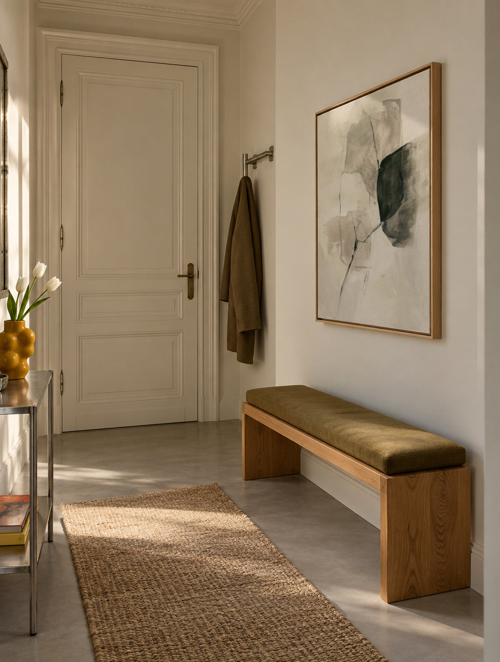 Ink in Repose II - Framed canvas in an interior