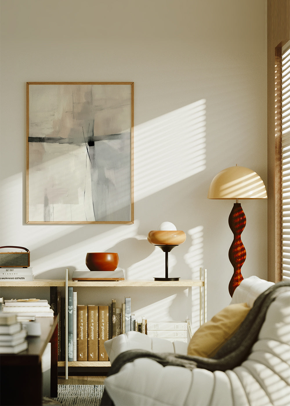 Encounter in Grey - Framed poster in an interior