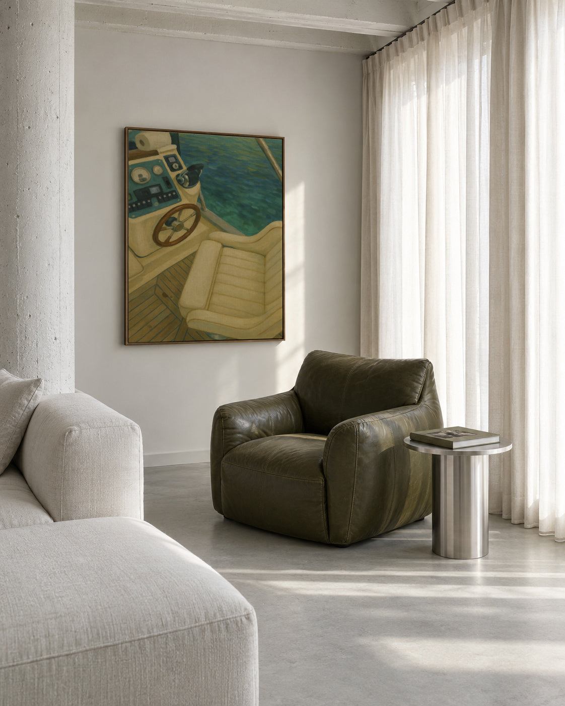 Captain's View - Framed canvas in an interior