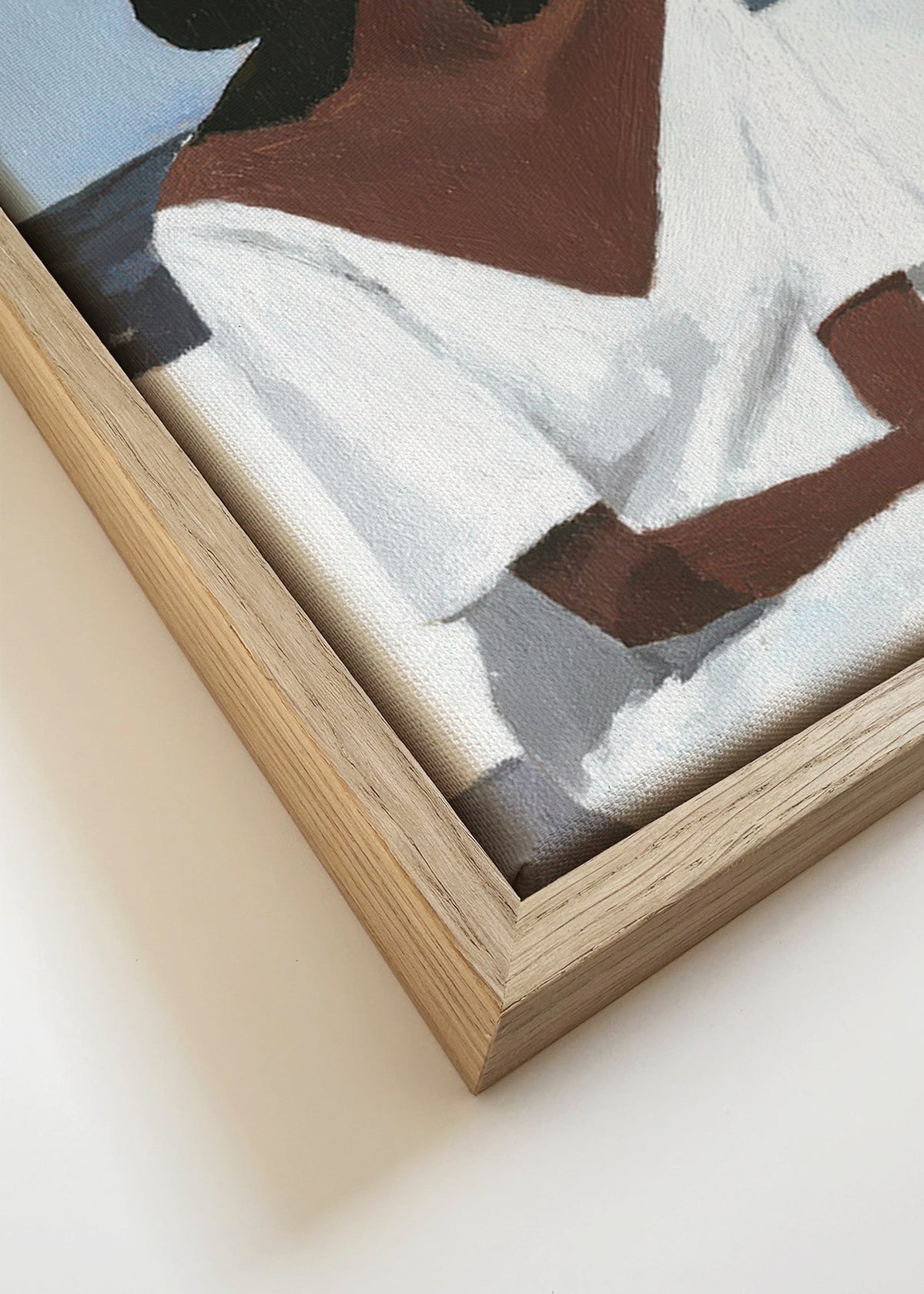 Obraz krajobrazowy z kobietą w kapeluszu – Canvas detail