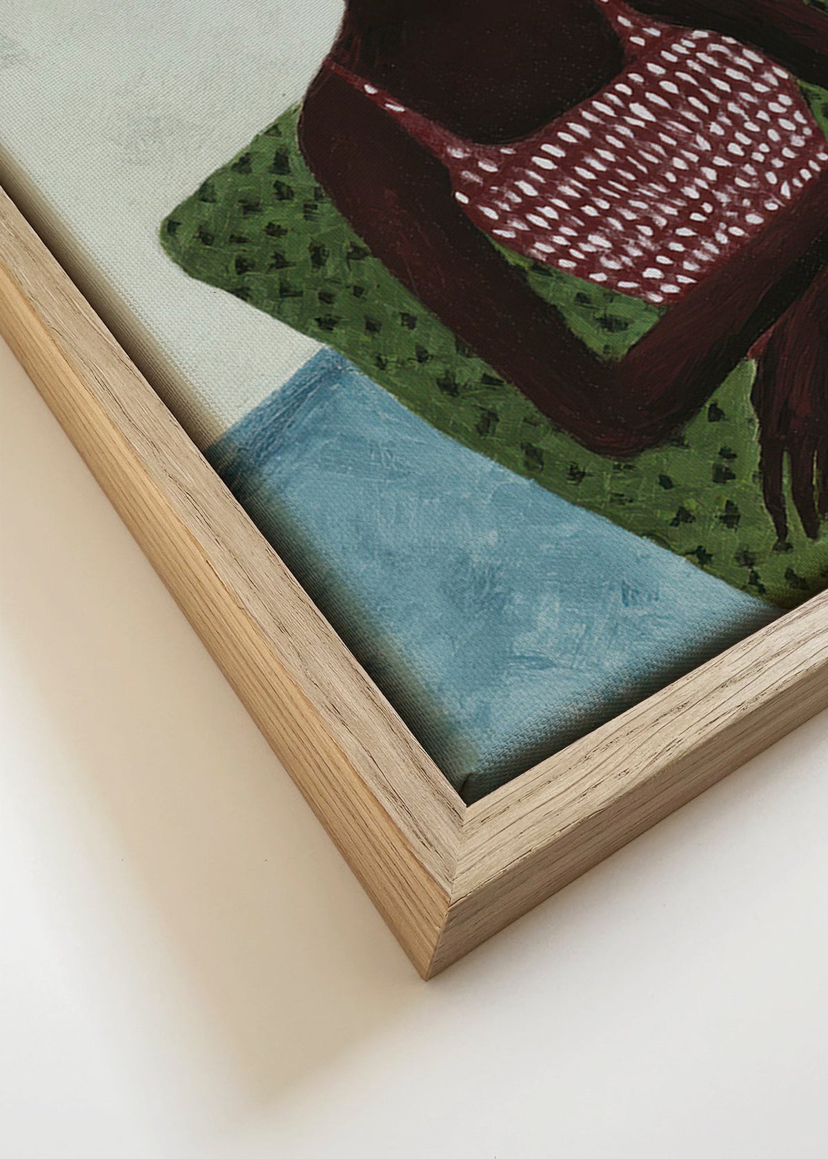 Elegancka ilustracja postaci odpoczywającej – Canvas detail