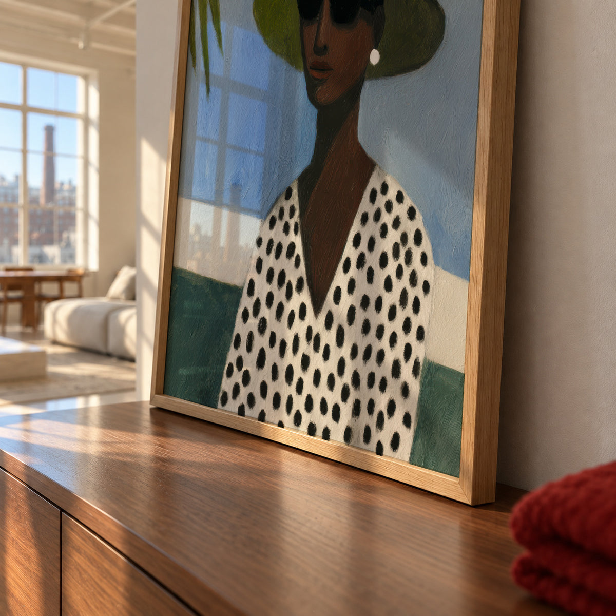 Palm Shade Portrait - Framed poster detail