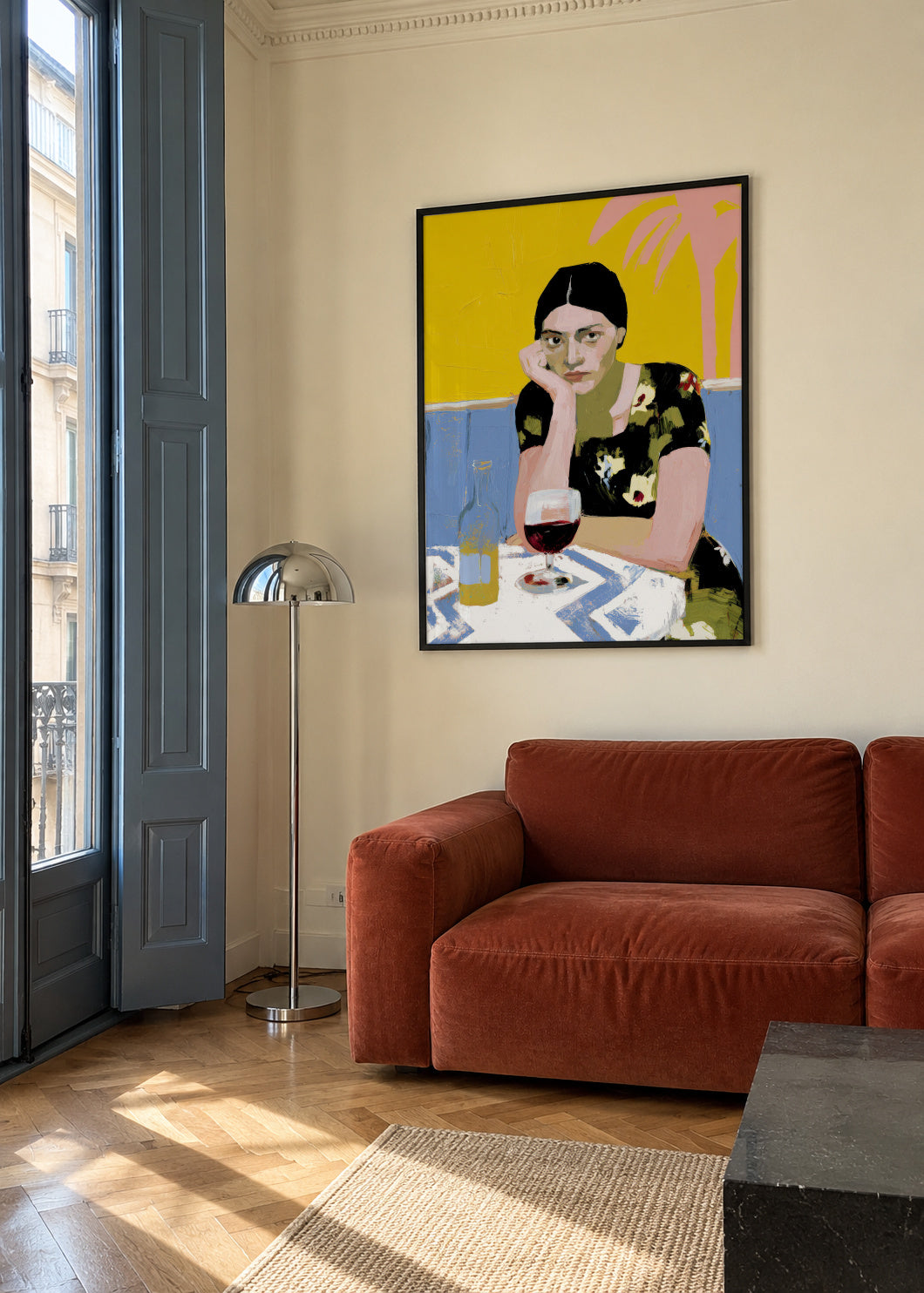Midnight Cocktail - Framed poster in an interior