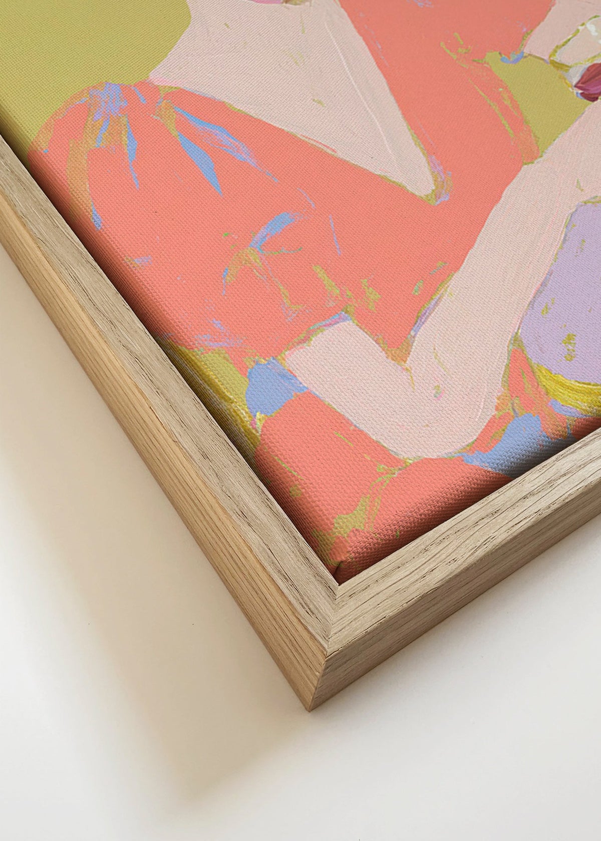Sztuka do kuchni: kobieta z kieliszkiem w pastelach – Canvas detail