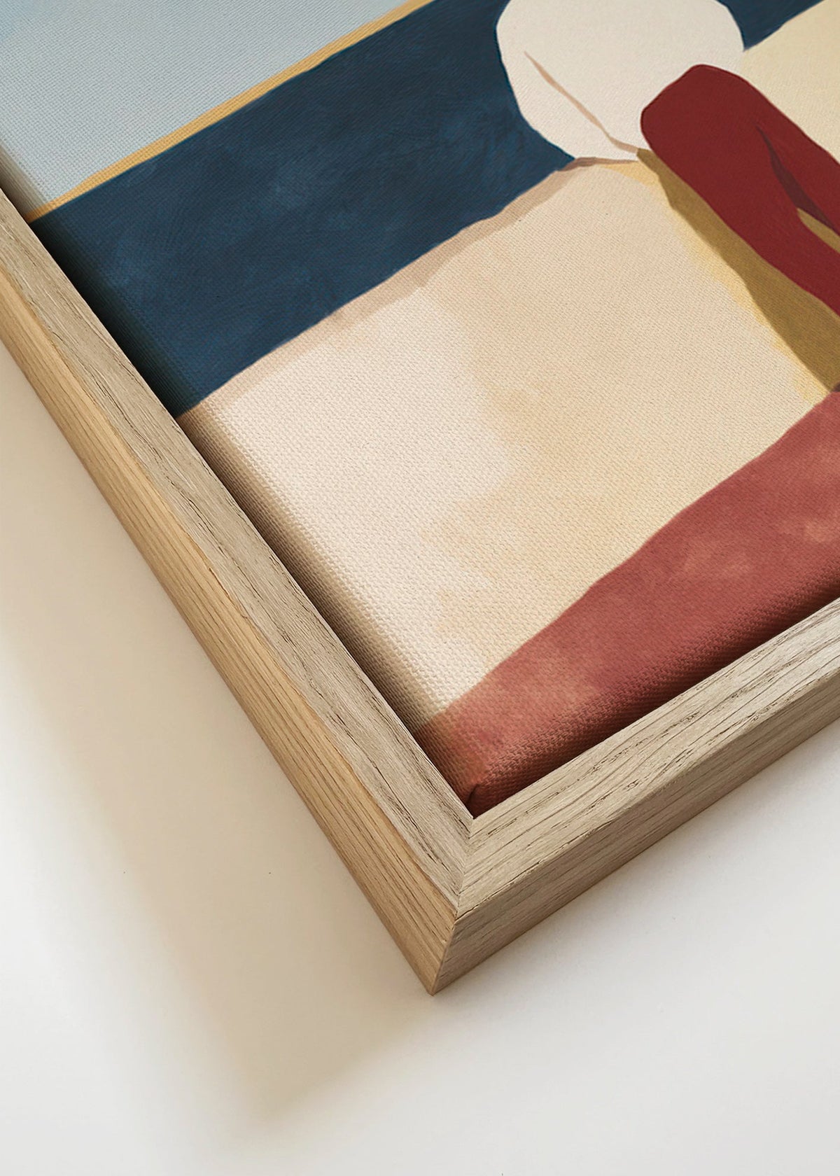 Obraz krajobrazowy z postacią patrzącą na morze – Canvas detail