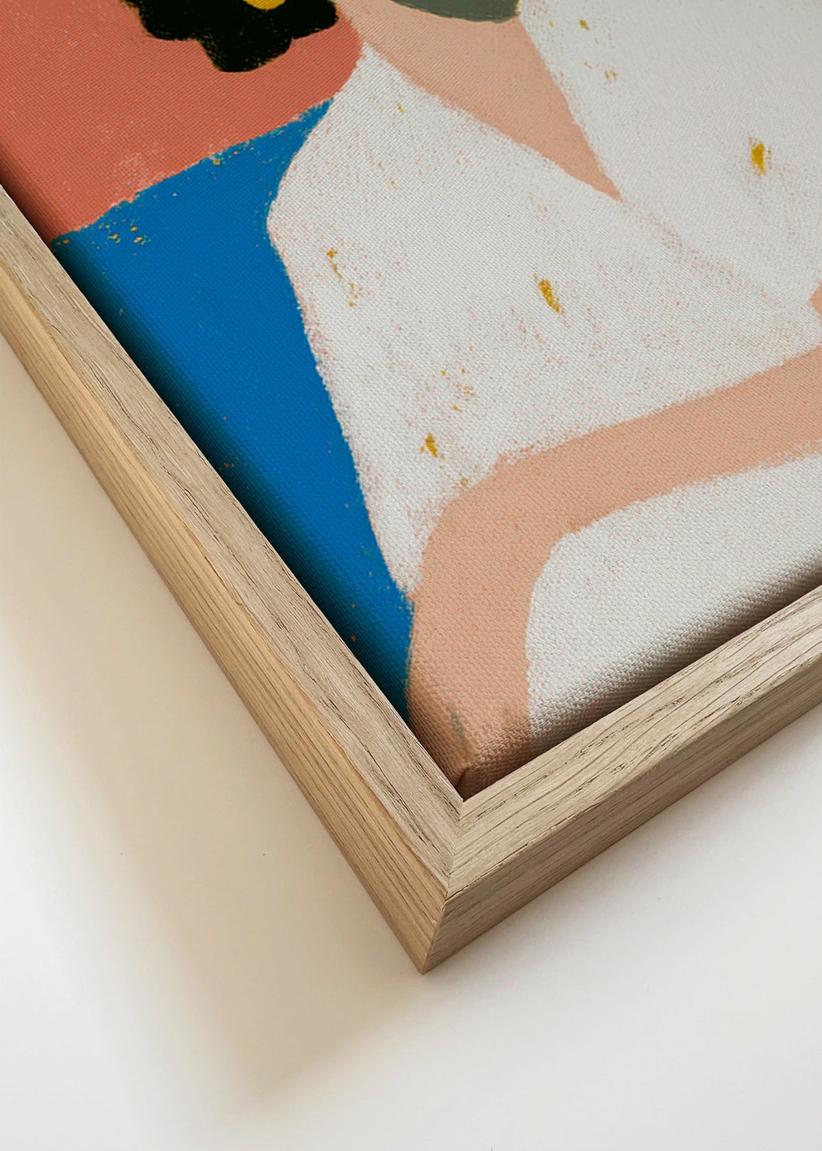 Ilustracja kobiety w białych okularach – Canvas detail