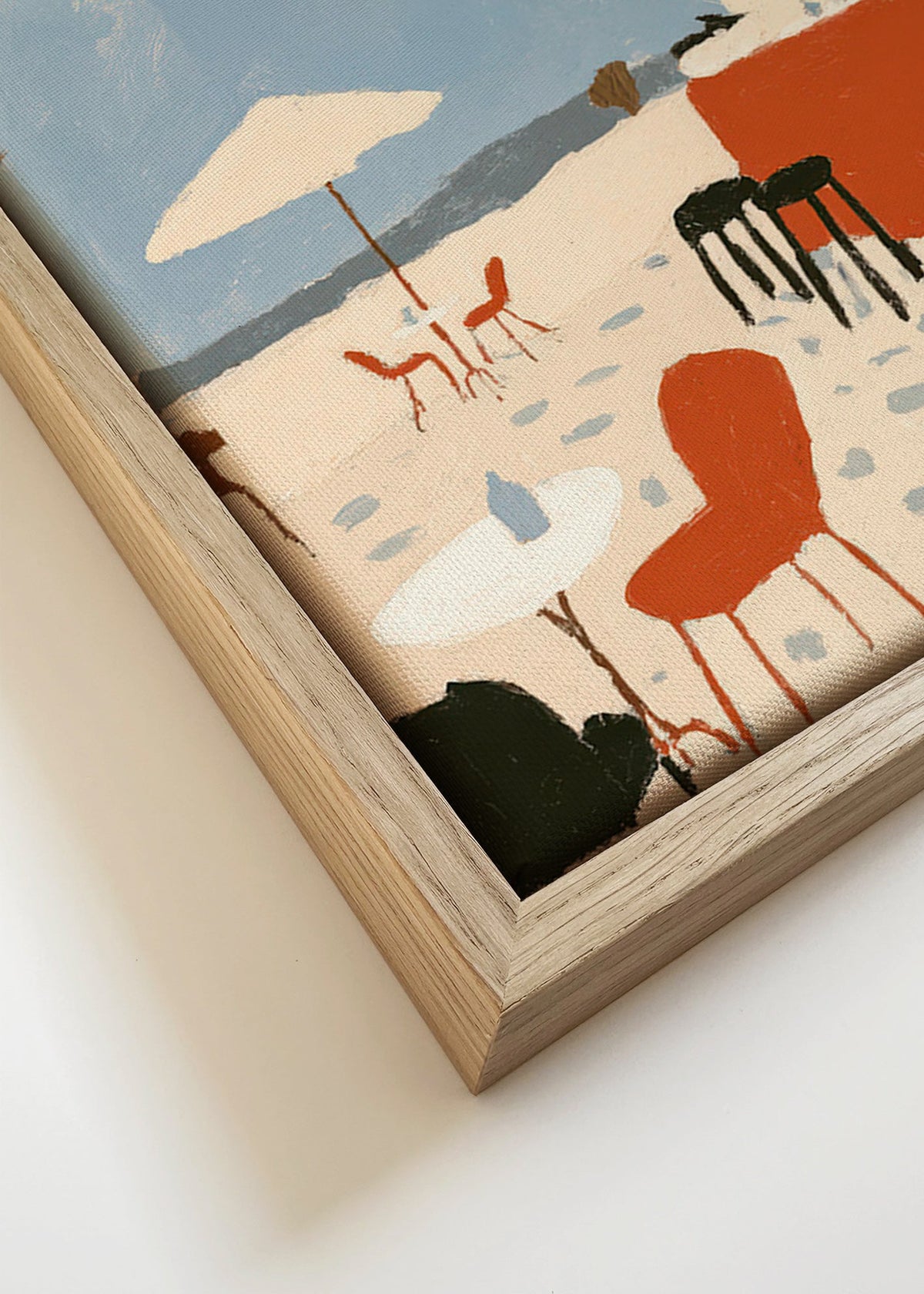 Sztuka krajobrazu: minimalny taras nadmorski – Canvas detail