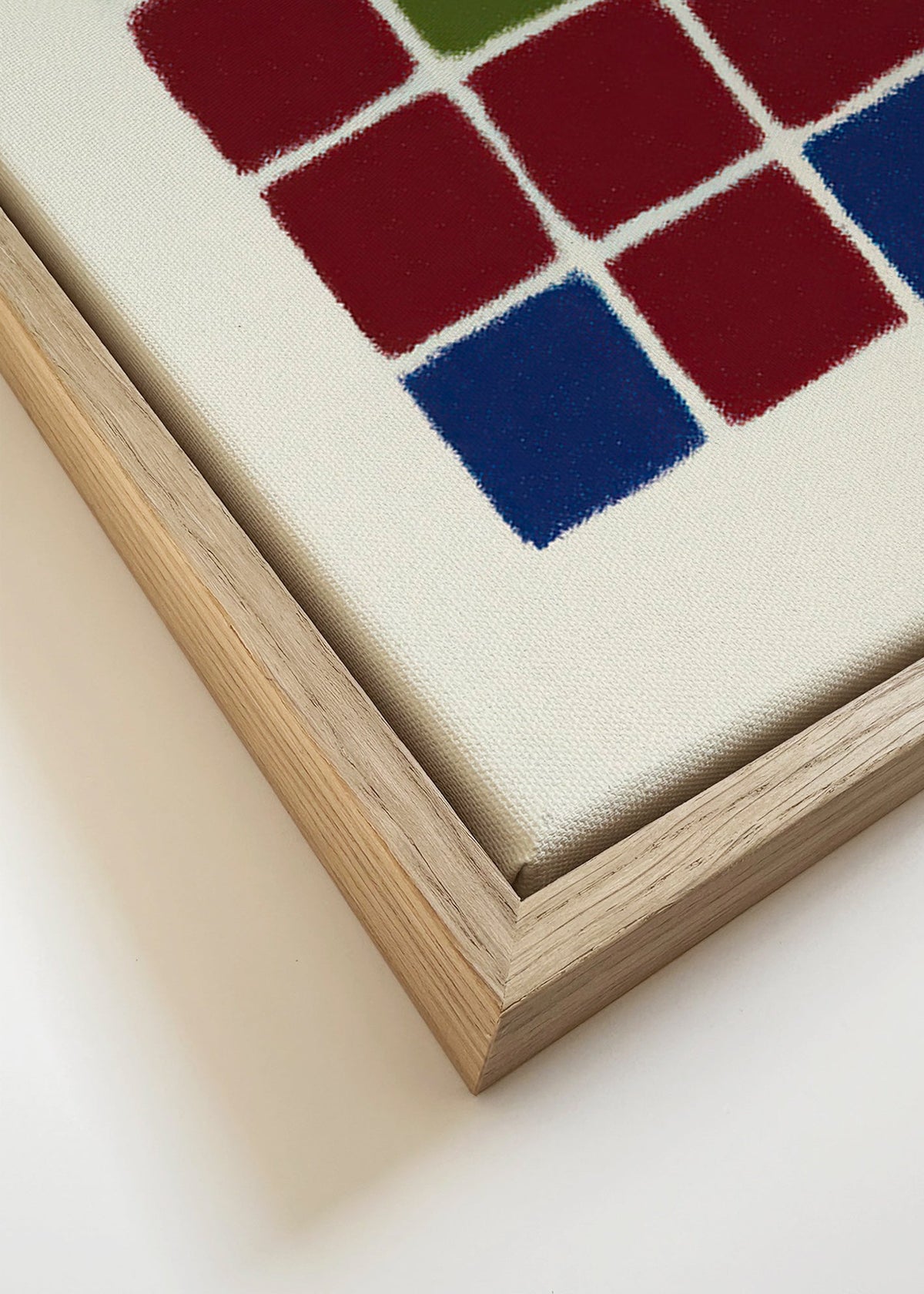 Plakat geometryczny siatka teksturowanych kwadratów – Canvas detail