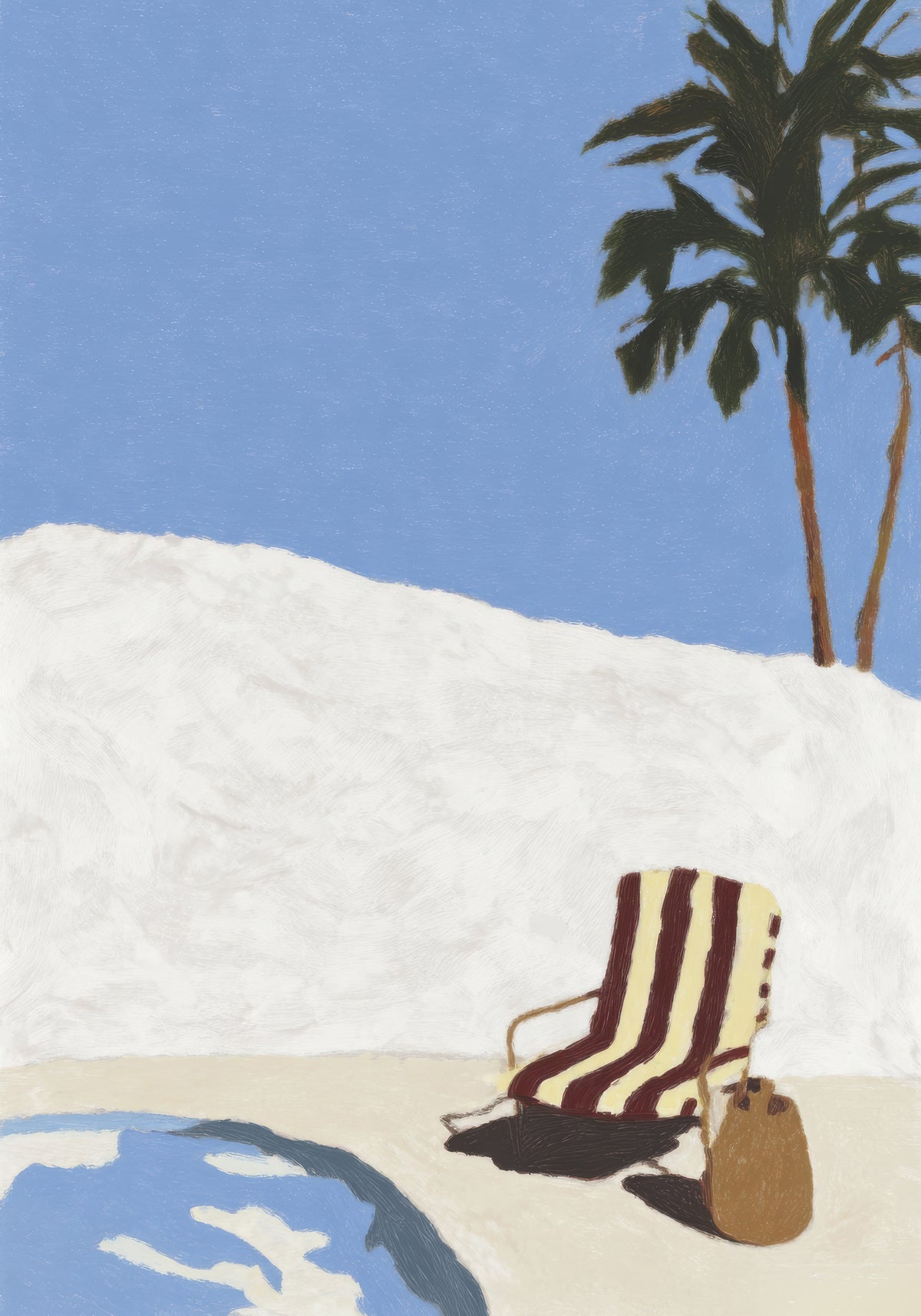 Poolside Solitude - Unframed art print