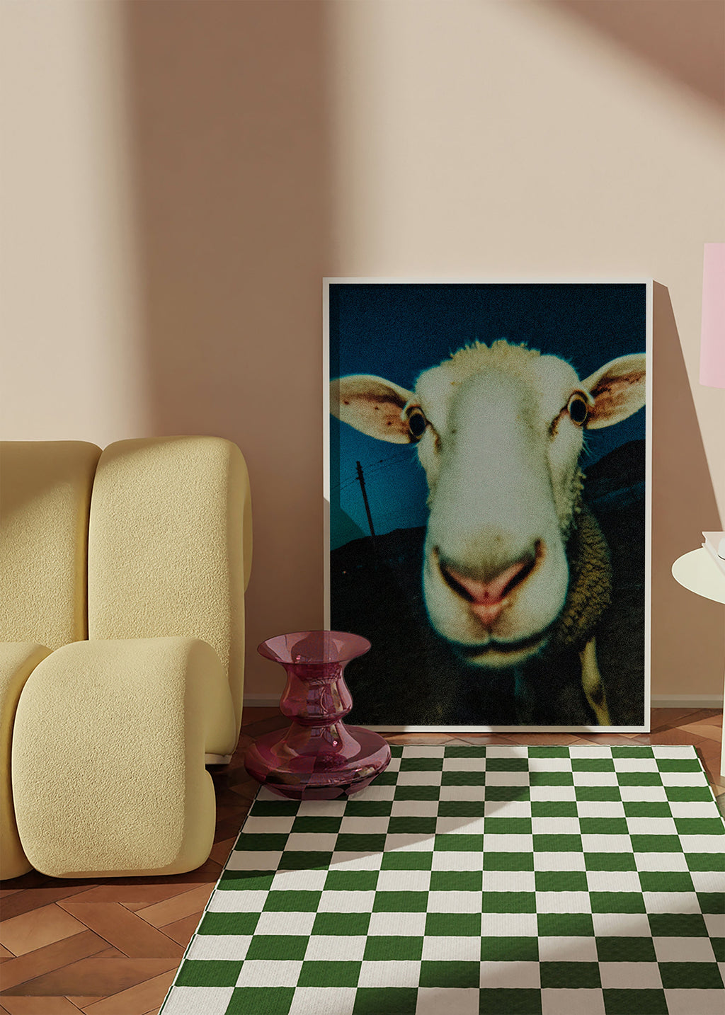 Portret owcy z bliska