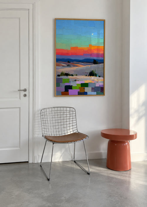 Colorfield Coast - Framed poster in an interior