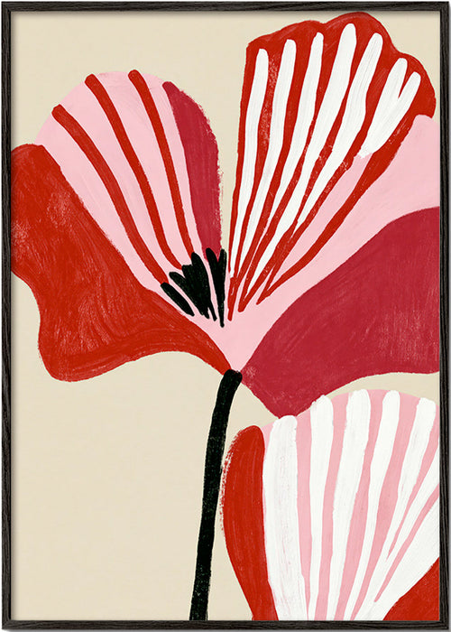 Plakat botaniczny Twin Petals róż i czerwień