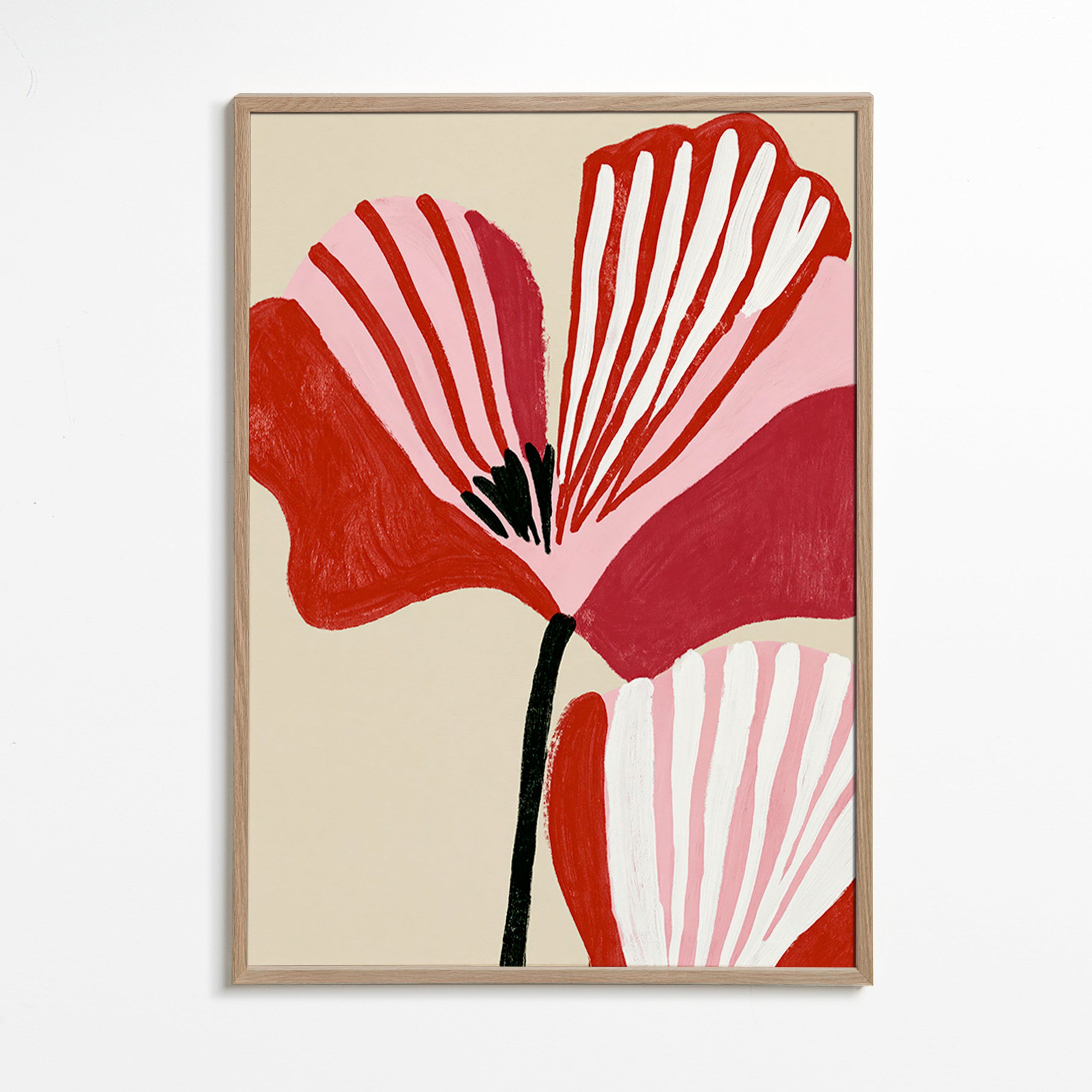 Plakat botaniczny Twin Petals róż i czerwień