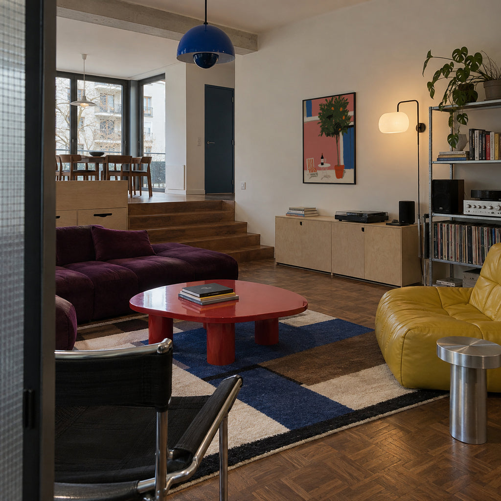 Summer Terrace - Framed poster in an interior