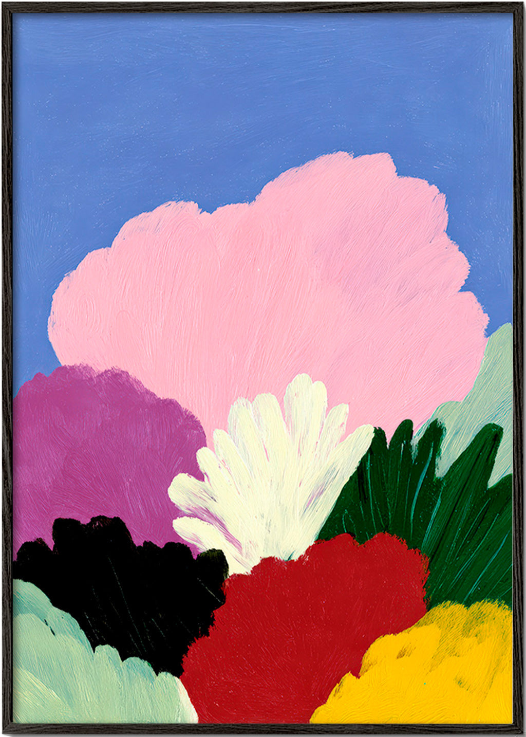 Plakat botaniczny Bloomscape z abstrakcyjnymi kwiatami