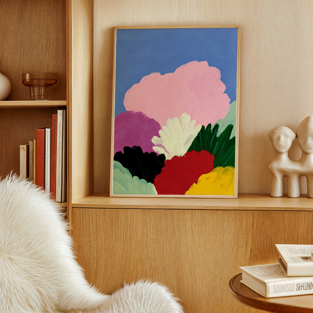 Plakat botaniczny Bloomscape z abstrakcyjnymi kwiatami