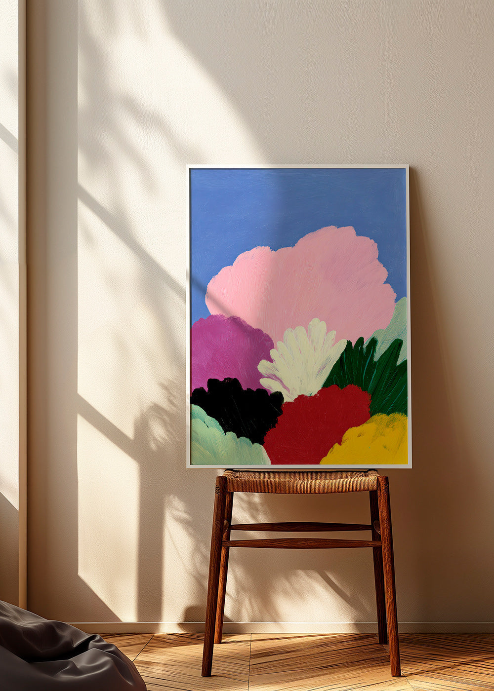 Plakat botaniczny Bloomscape z abstrakcyjnymi kwiatami