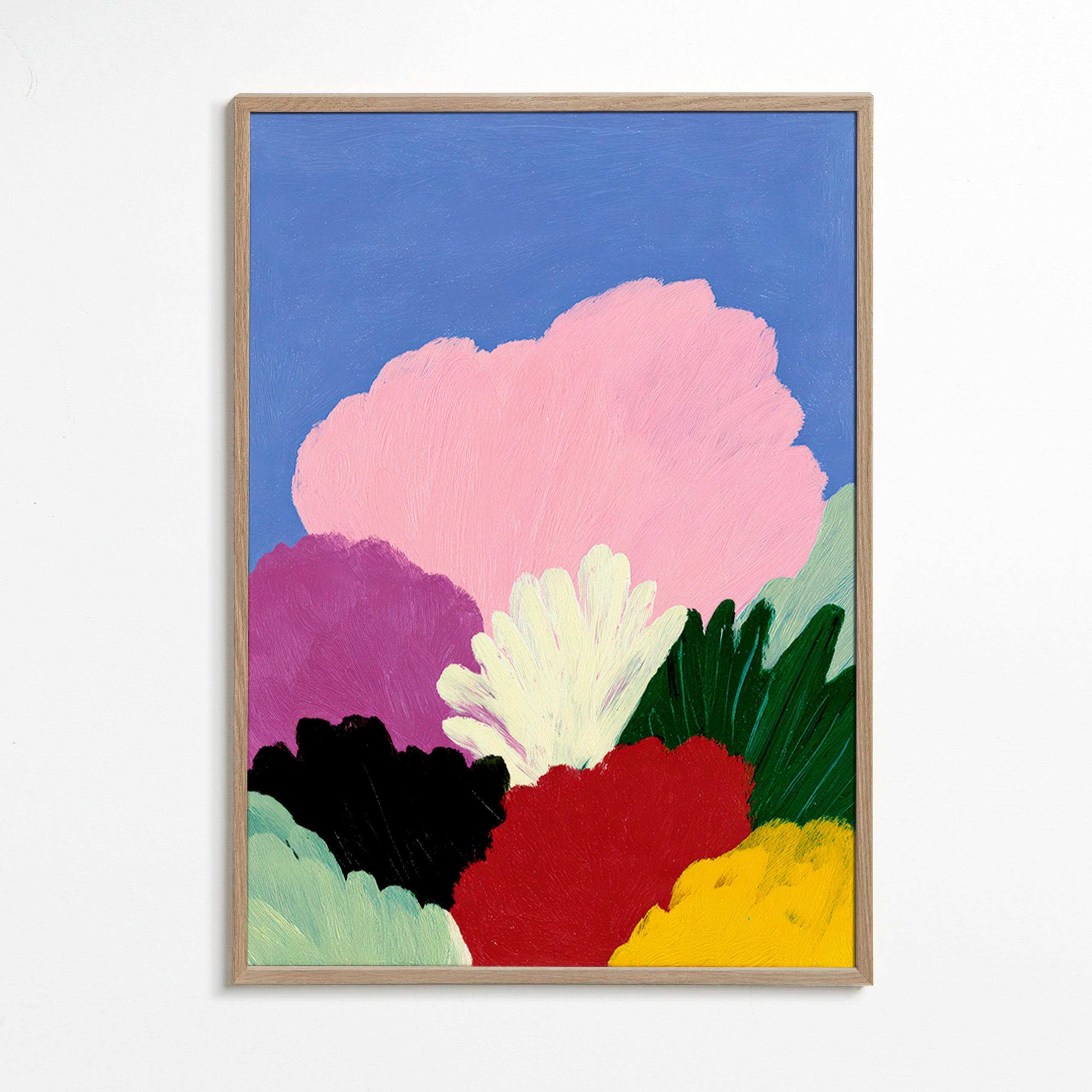Plakat botaniczny Bloomscape z abstrakcyjnymi kwiatami