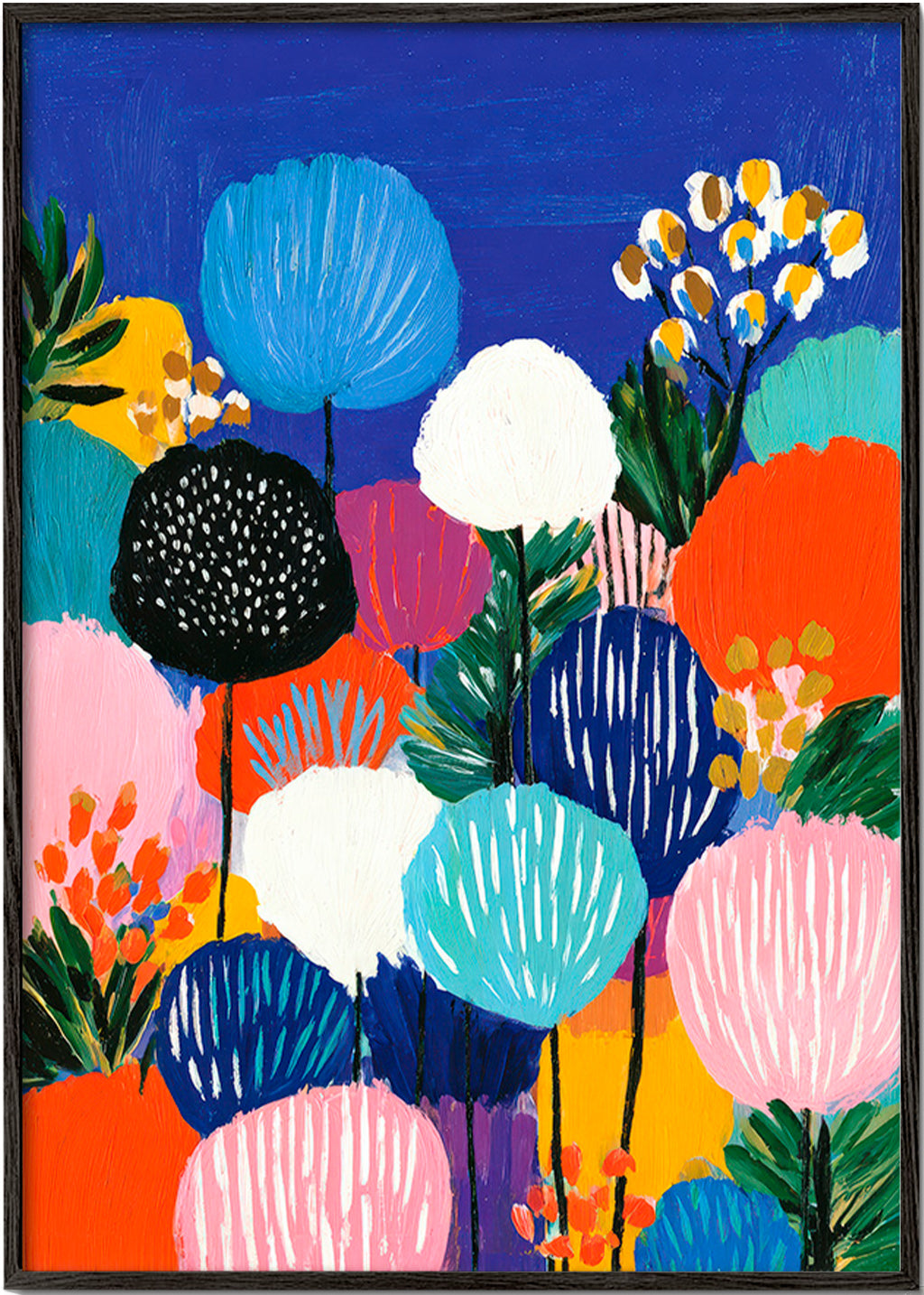Plakat botaniczny kolorowy bukiet