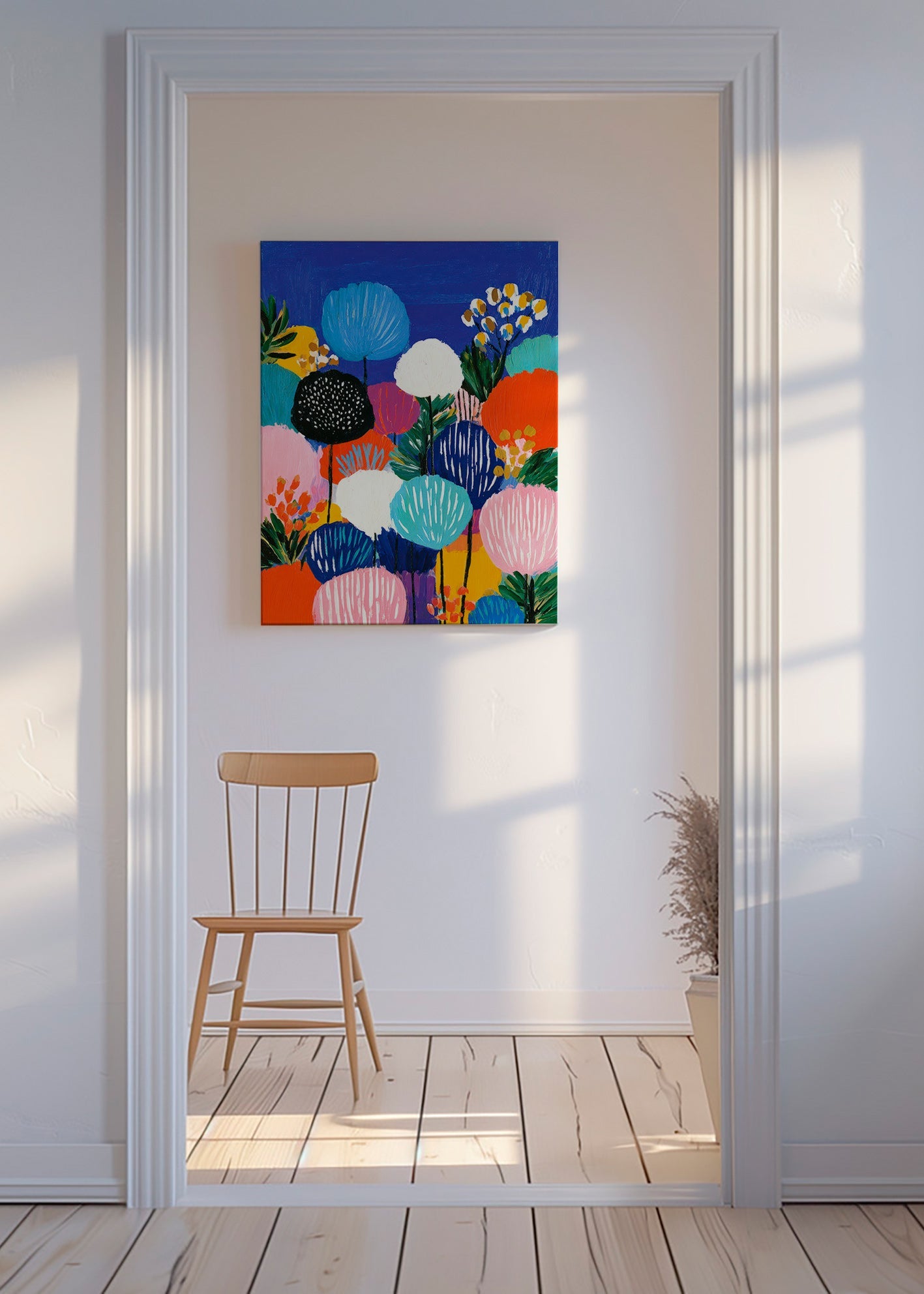 Plakat botaniczny kolorowy bukiet