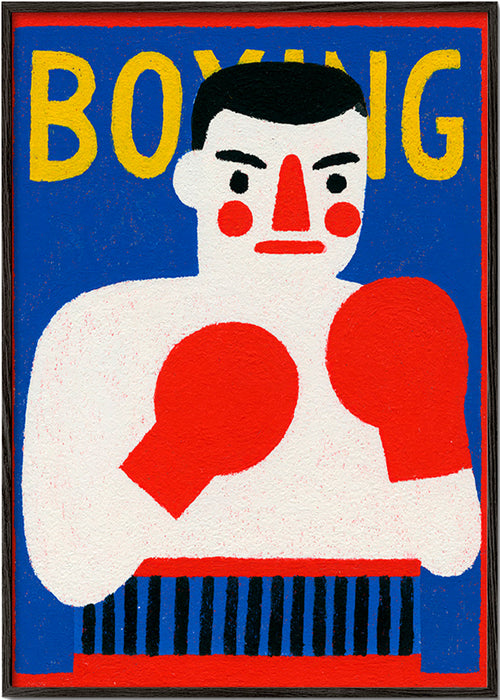Sztuka sportu: ilustracja boksera