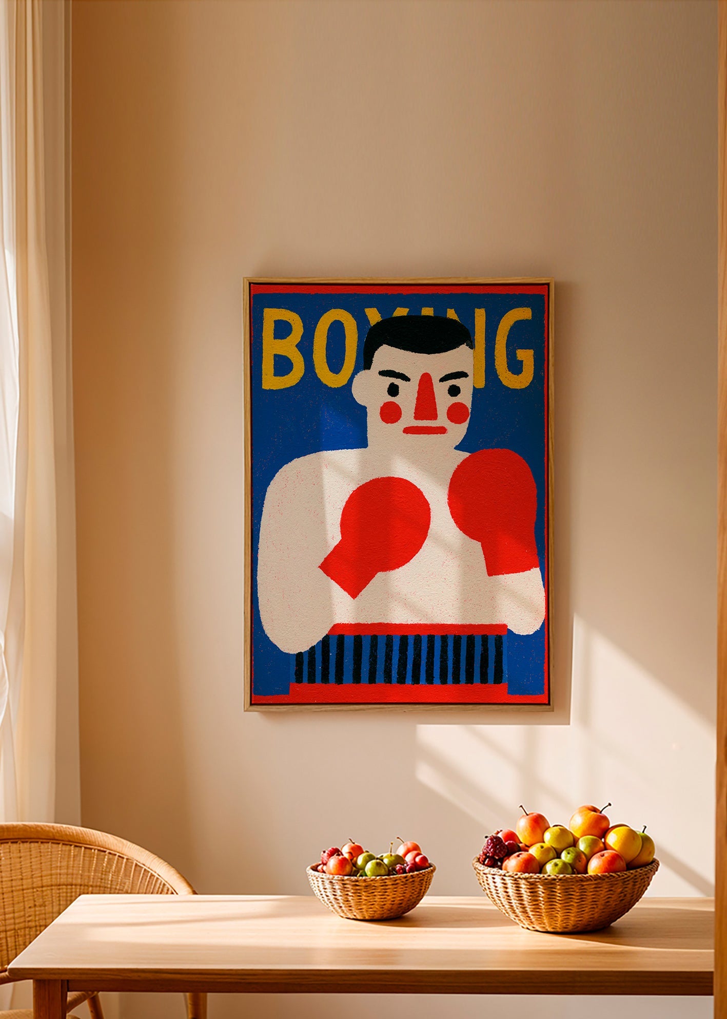 Sztuka sportu: ilustracja boksera