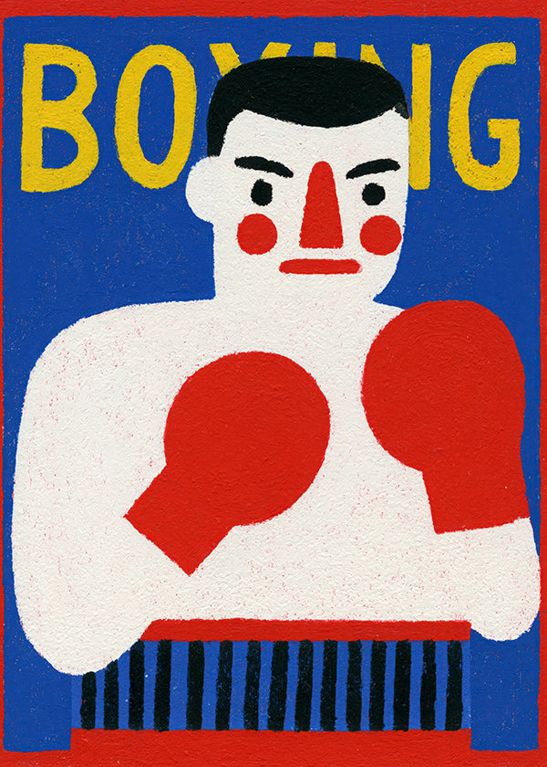 Sztuka sportu: ilustracja boksera