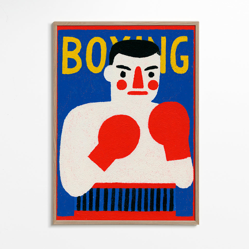 Sztuka sportu: ilustracja boksera