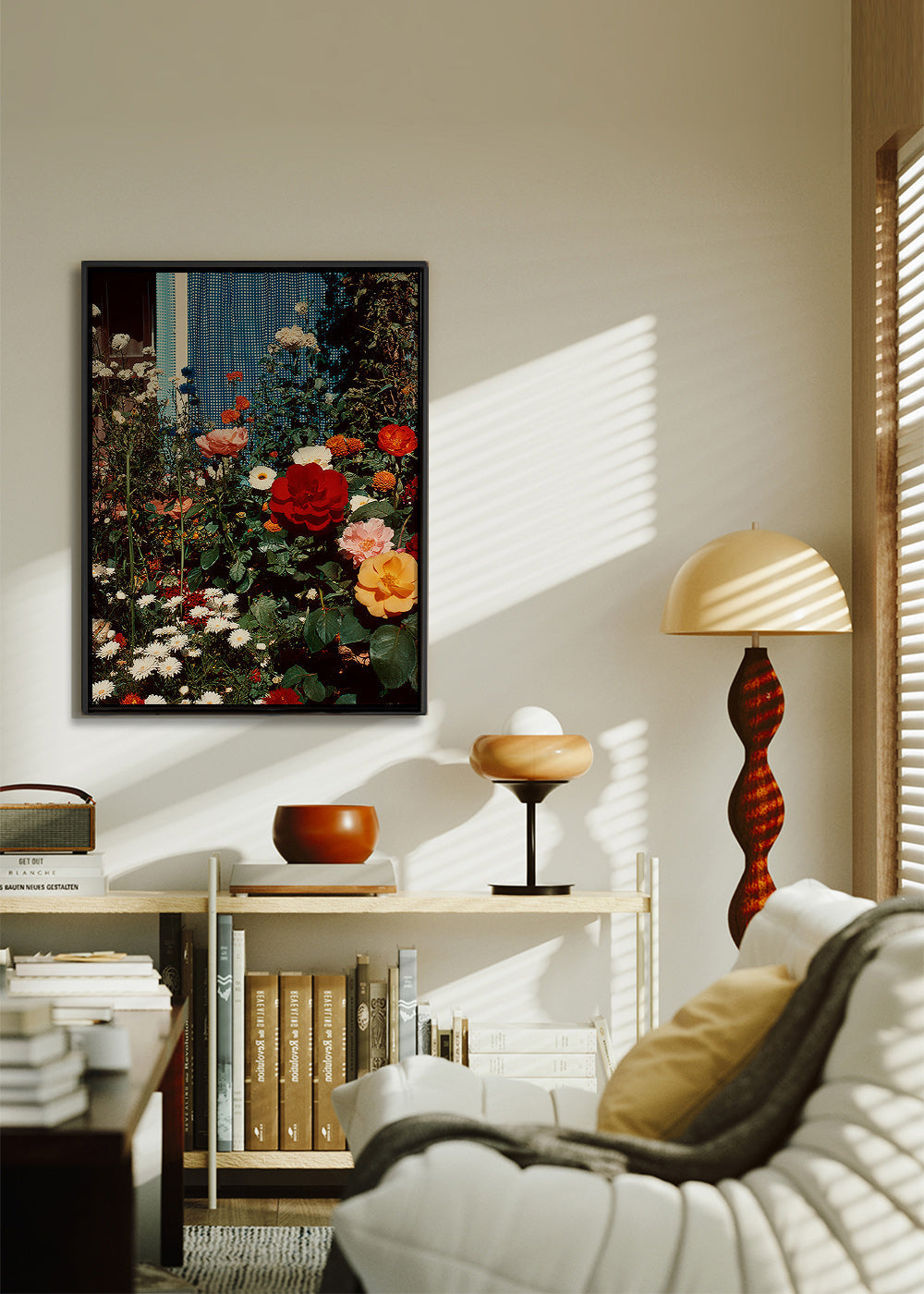 Plakat botaniczny: ogród w rozkwicie