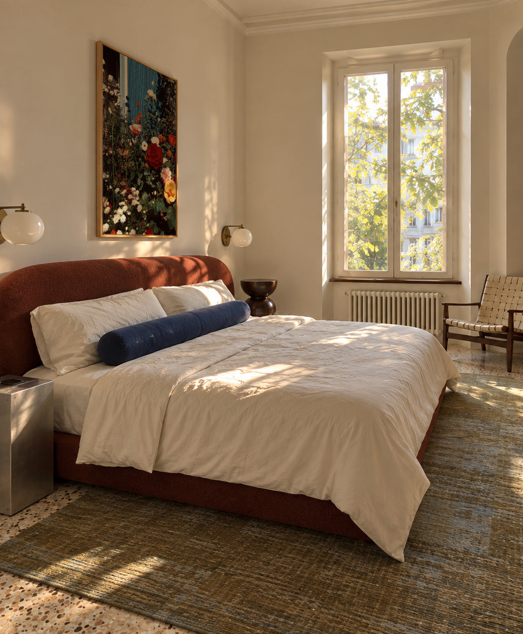 Rose Garden - Framed canvas in an interior
