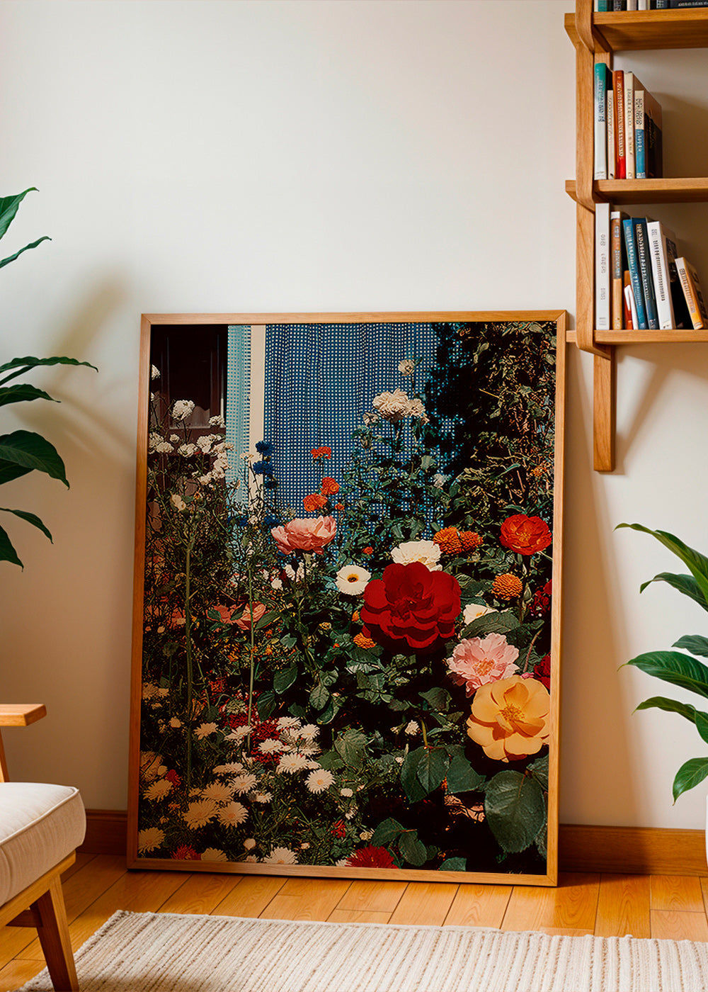 Plakat botaniczny: ogród w rozkwicie