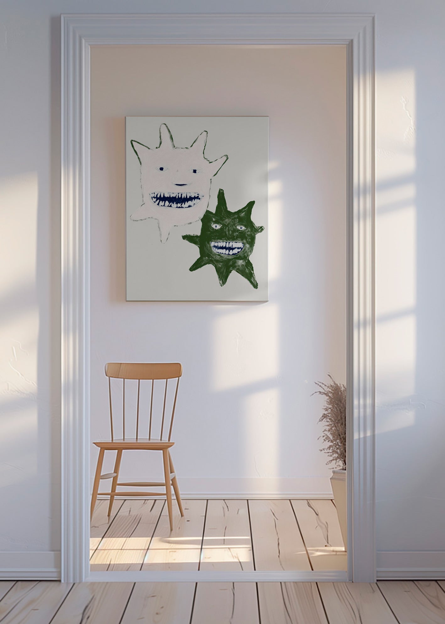 Ilustracja bliźniaczych potworów