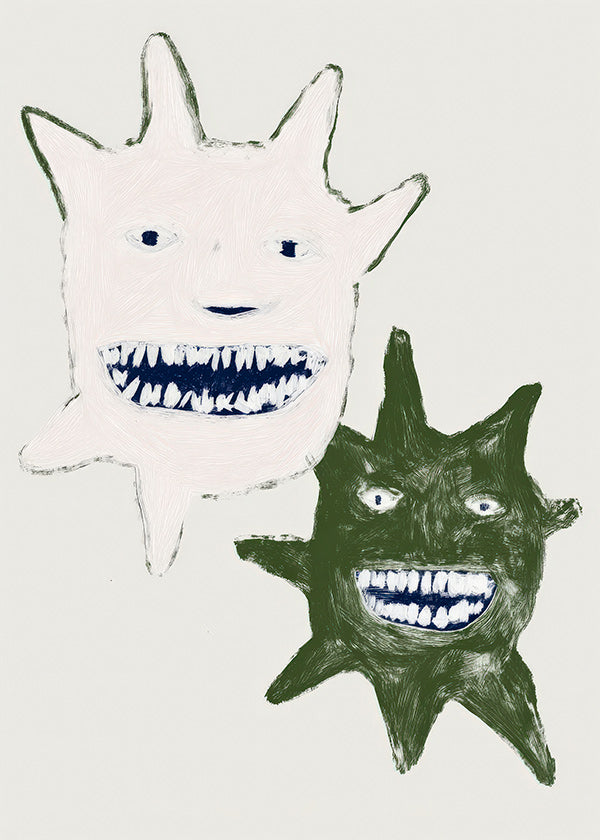 Ilustracja bliźniaczych potworów