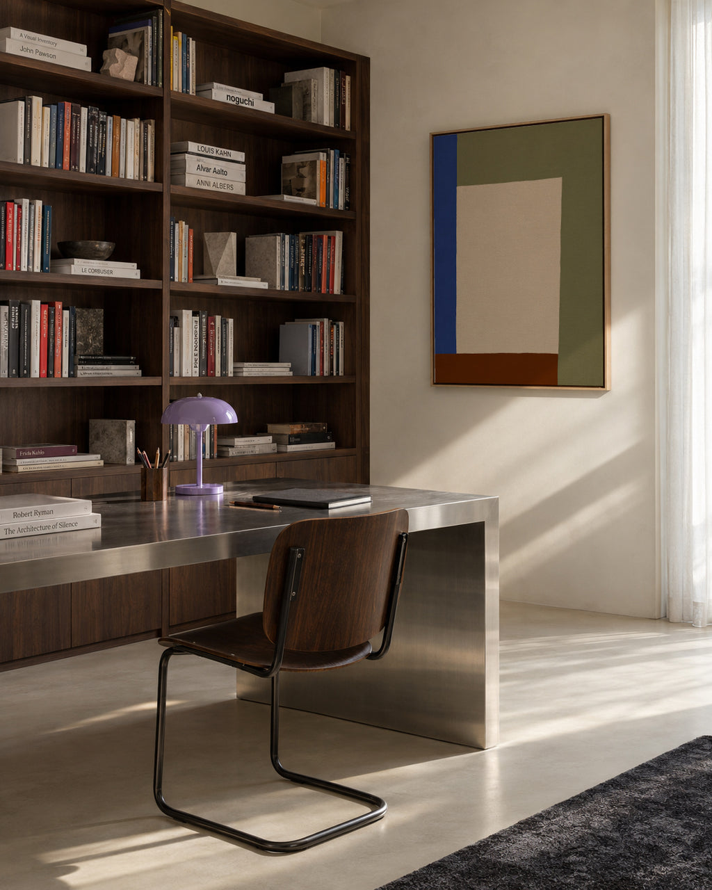 Quiet Shapes - Framed canvas in an interior