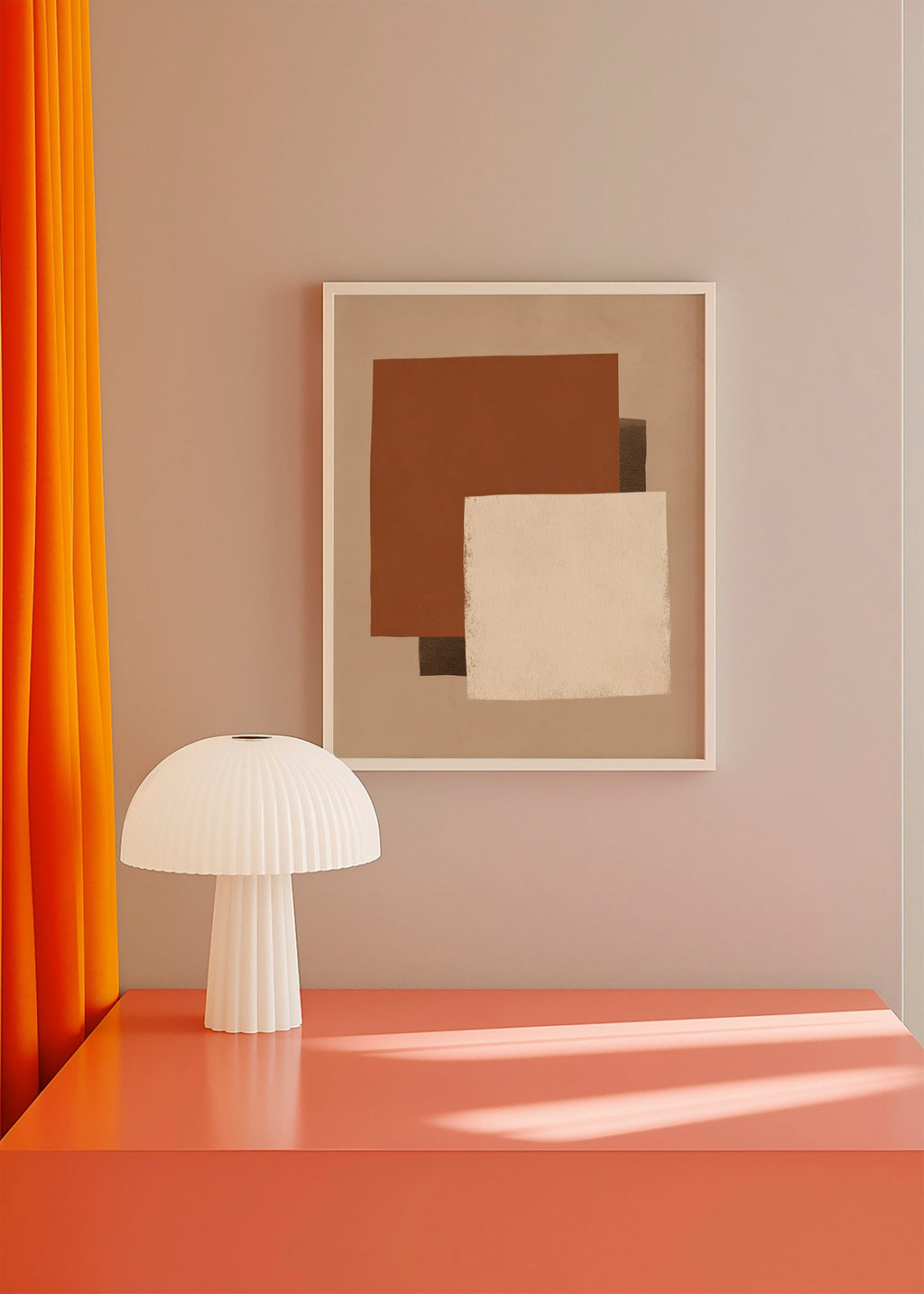 Plakat geometryczny w kolorach ziemi