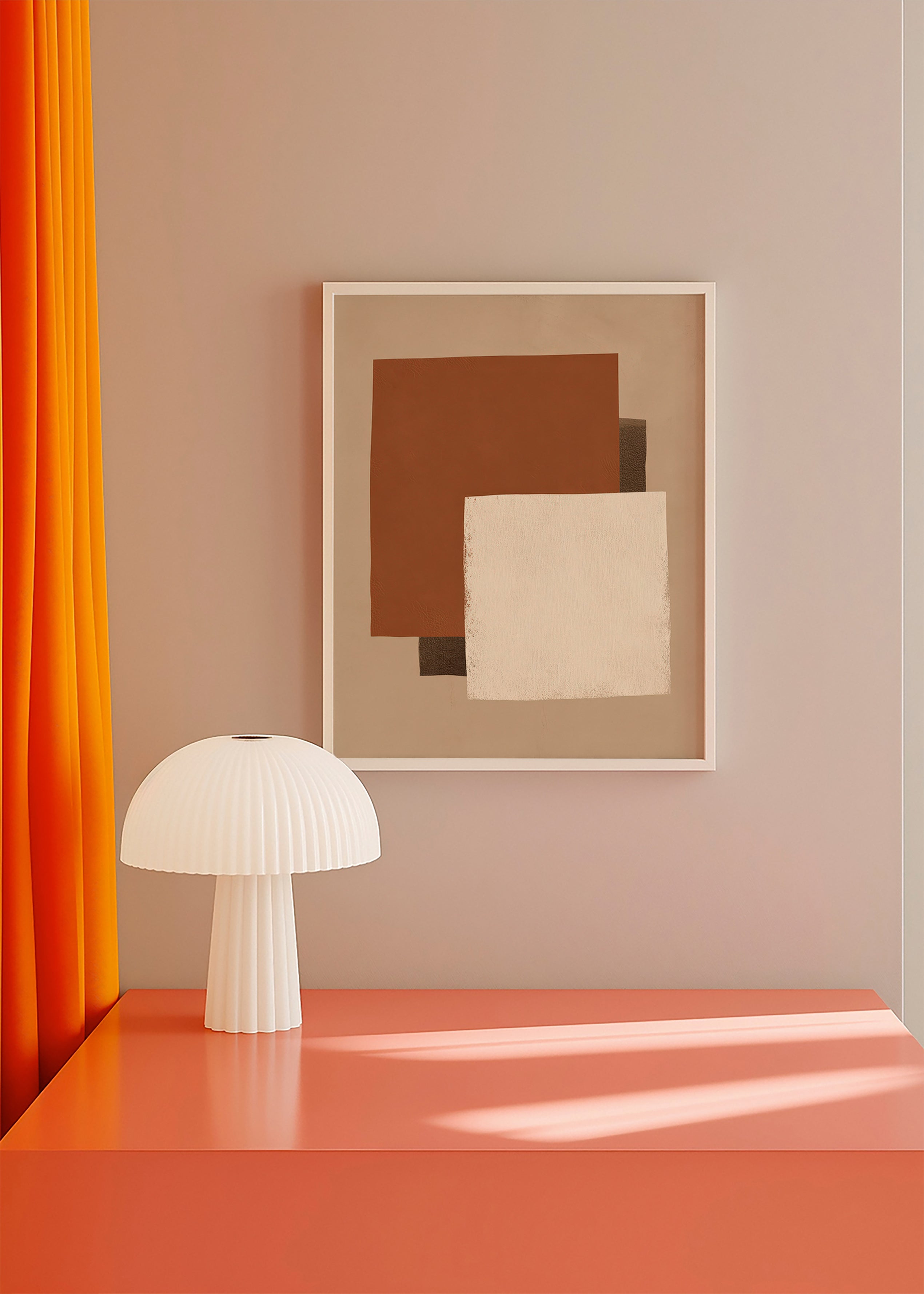 Plakat geometryczny w kolorach ziemi